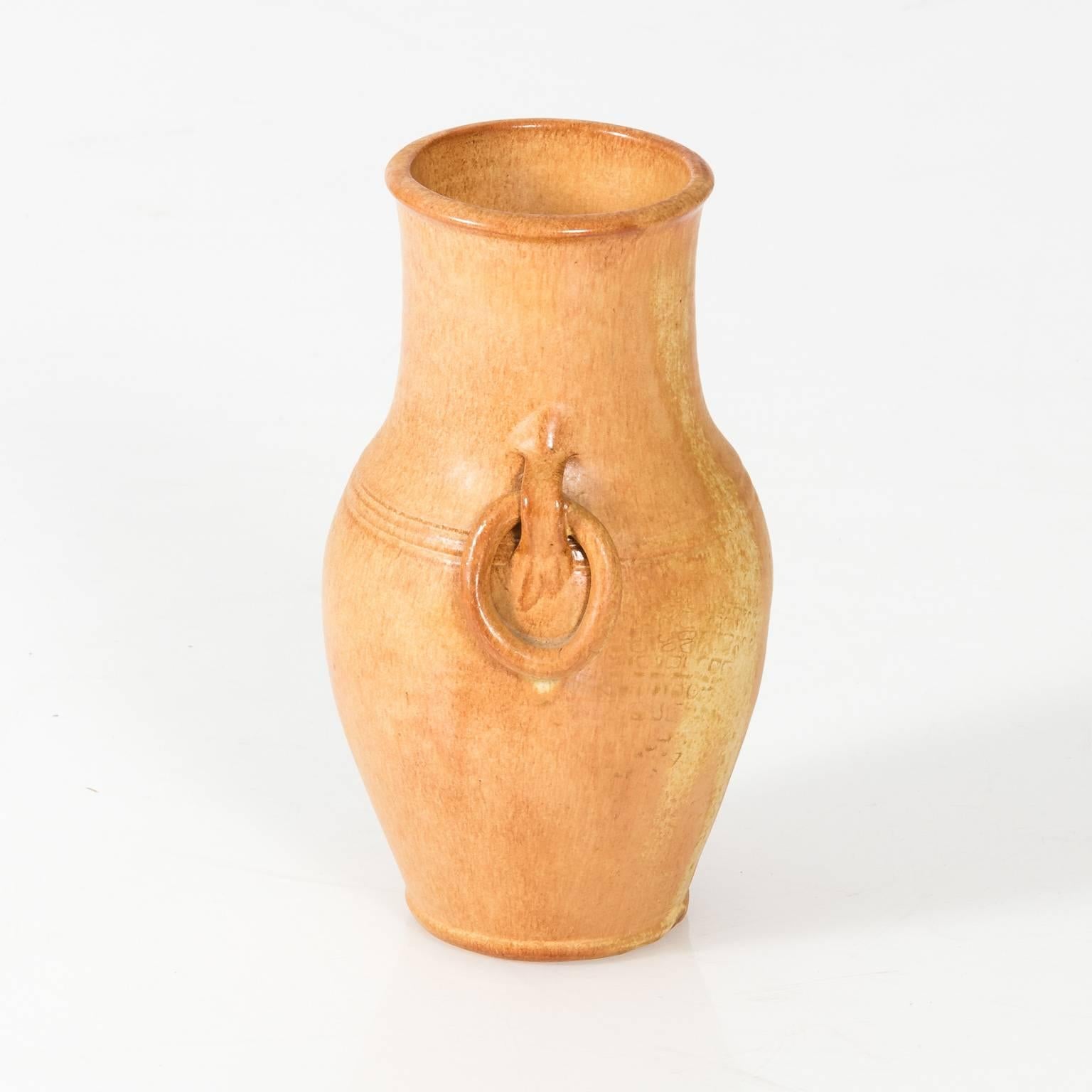 Pottery Vase with Handles by Seagrove 2