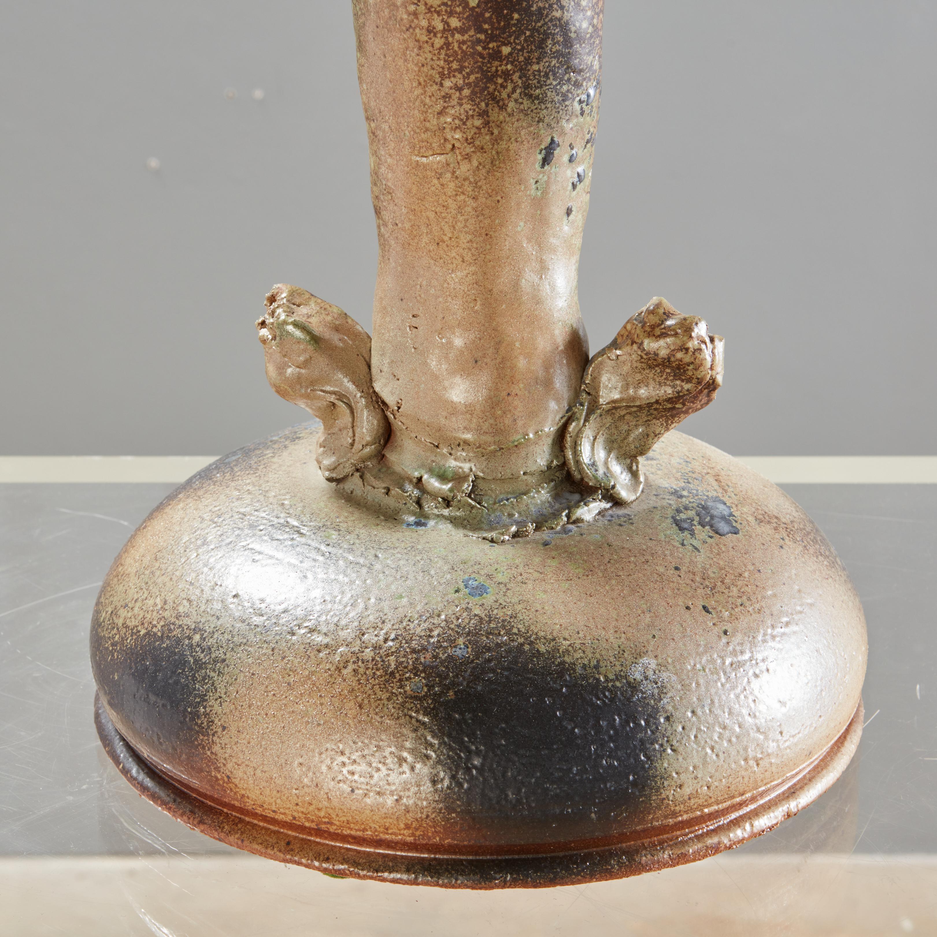 Vernissé Vase ou sculpture du célèbre potier américain Don Reitz en vente