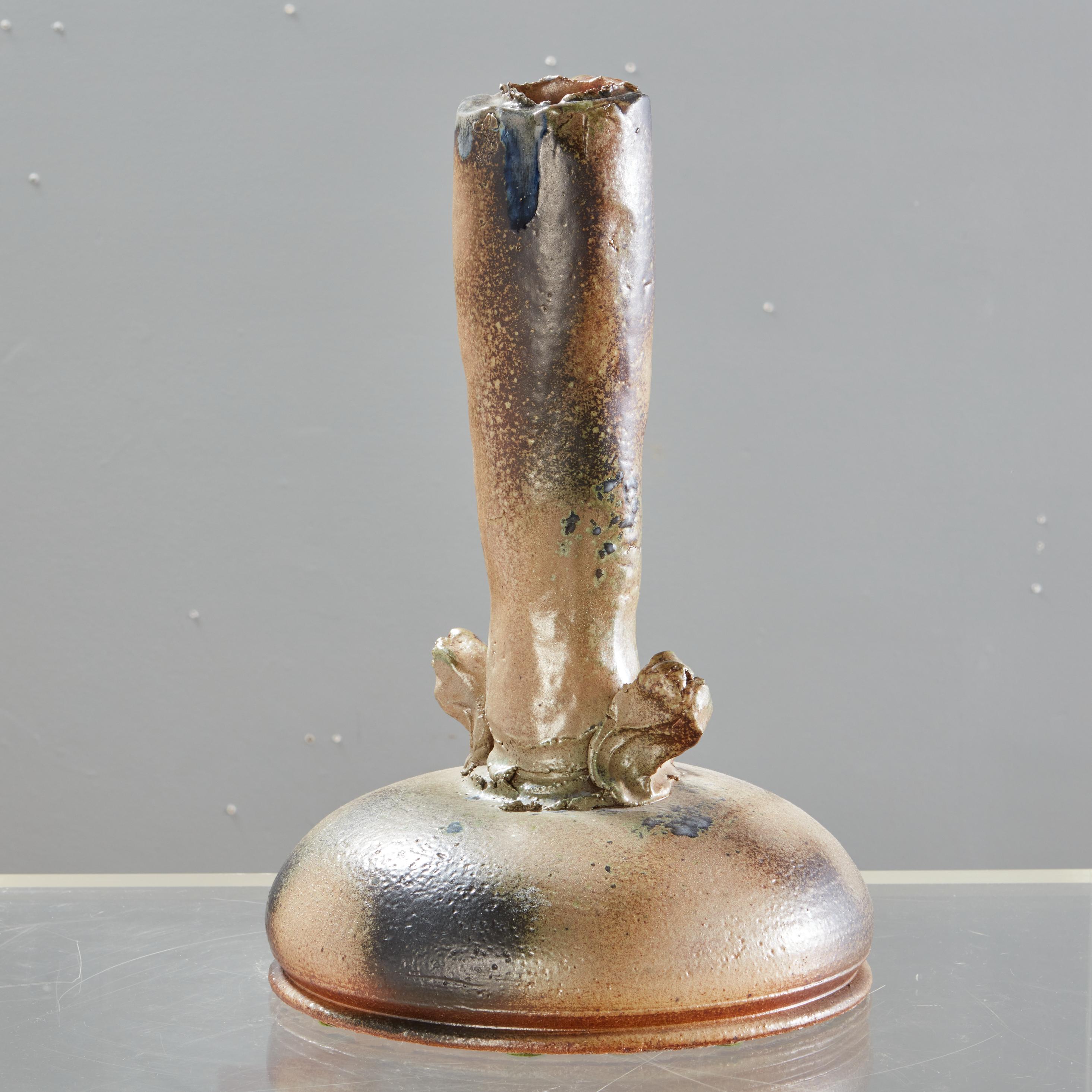 Glazed Pottery Vessel or Sculpture by noted American Potter Don Reitz For Sale