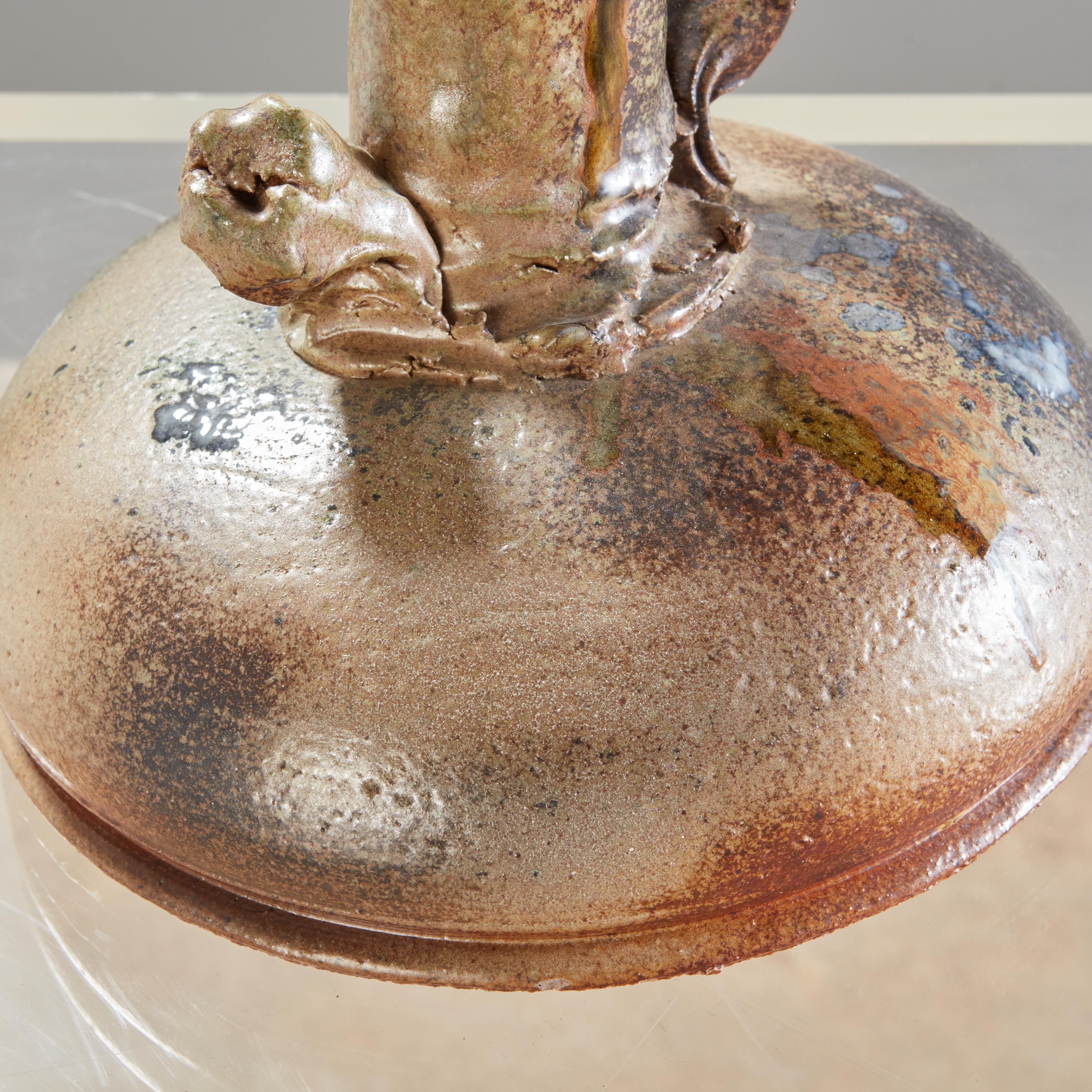 Poteries Vase ou sculpture du célèbre potier américain Don Reitz en vente