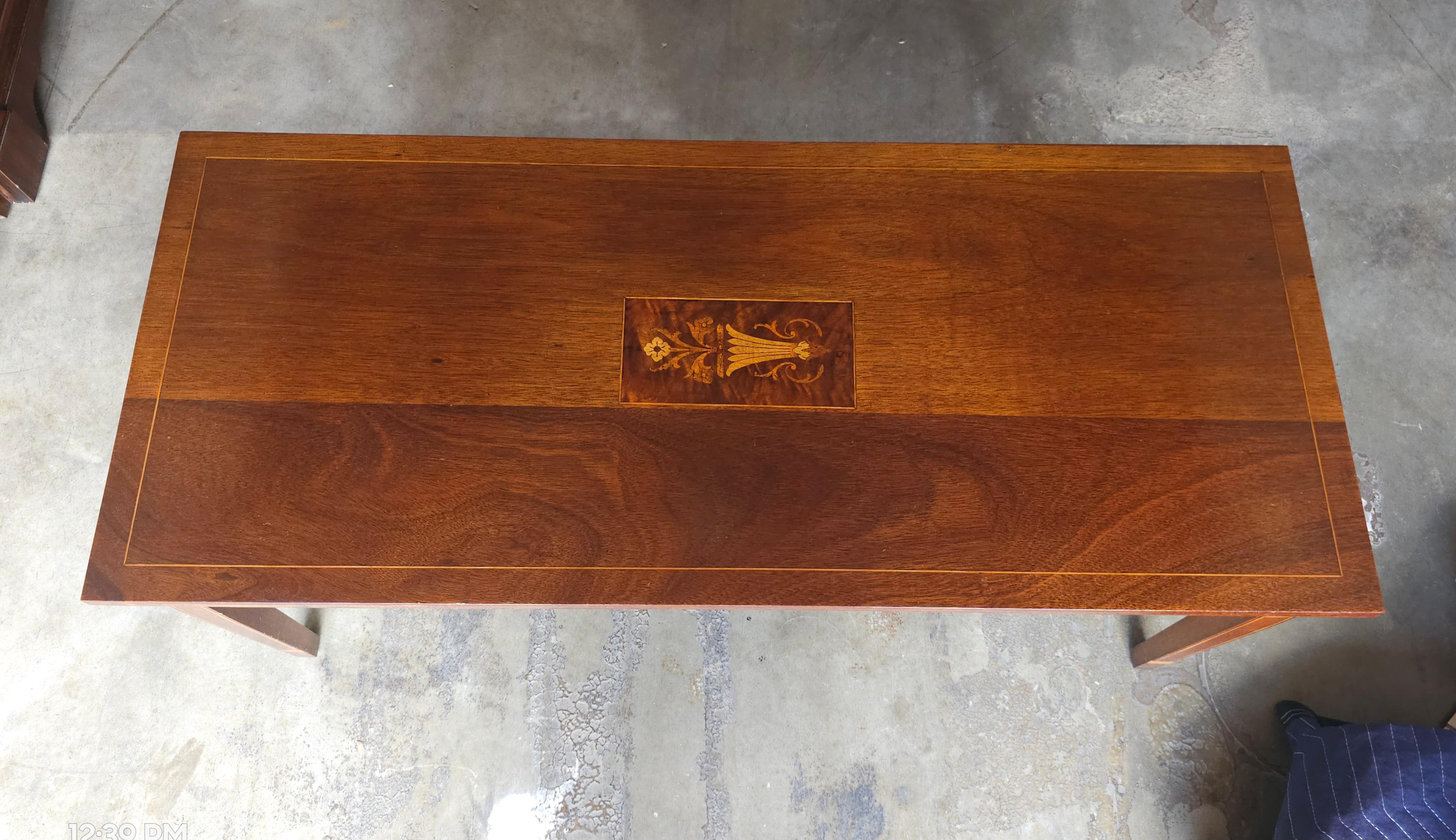 Gebrüder Potthast. Federal Satinwood & Ebenholz Intarsien Mahagoni Cocktail, Couchtisch (20. Jahrhundert) im Angebot