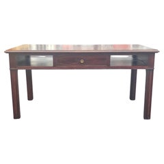 Potthast Brothers Chippendale-Cocktailtisch aus massivem Satin-Mahagoni mit einer Schublade