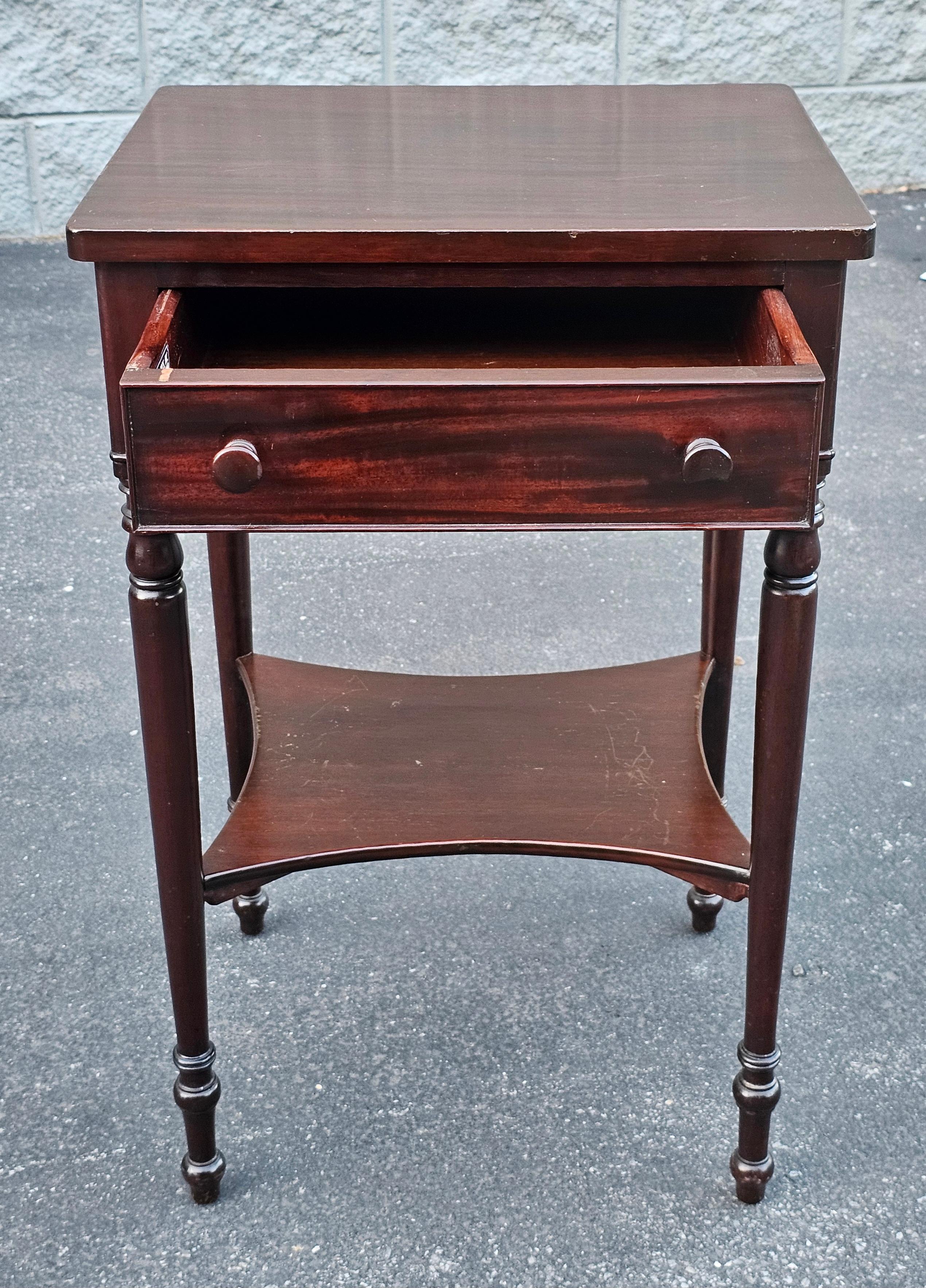 Potthast Brothers Mid Century American Federal Mahogany Handcrafted Side Table For Sale 5