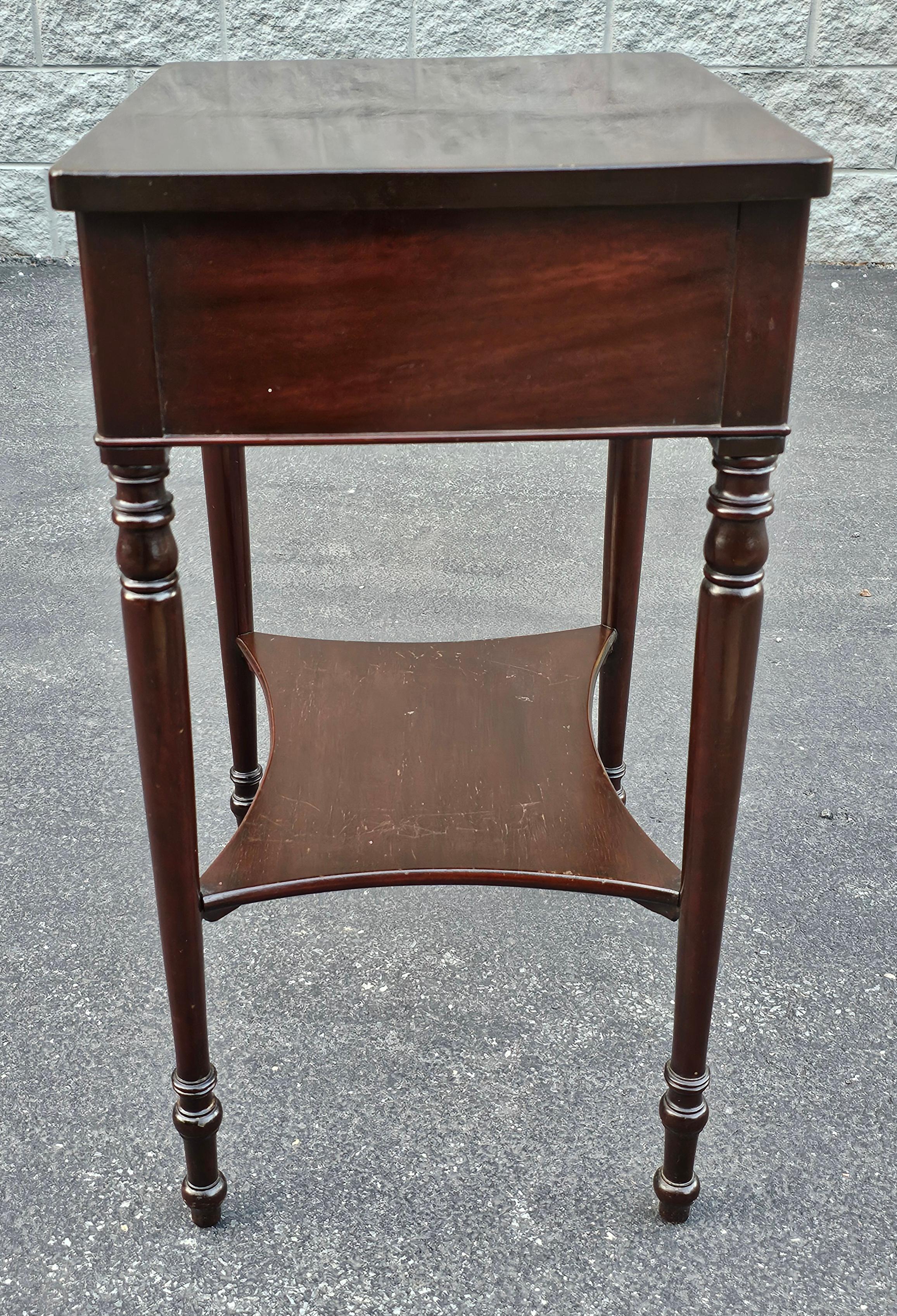 Potthast Brothers Mid Century American Federal Mahogany Handcrafted Side Table For Sale 7