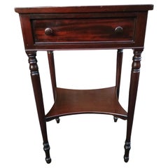 Potthast Brothers Mid Century American Federal Mahogany Handcrafted Side Table