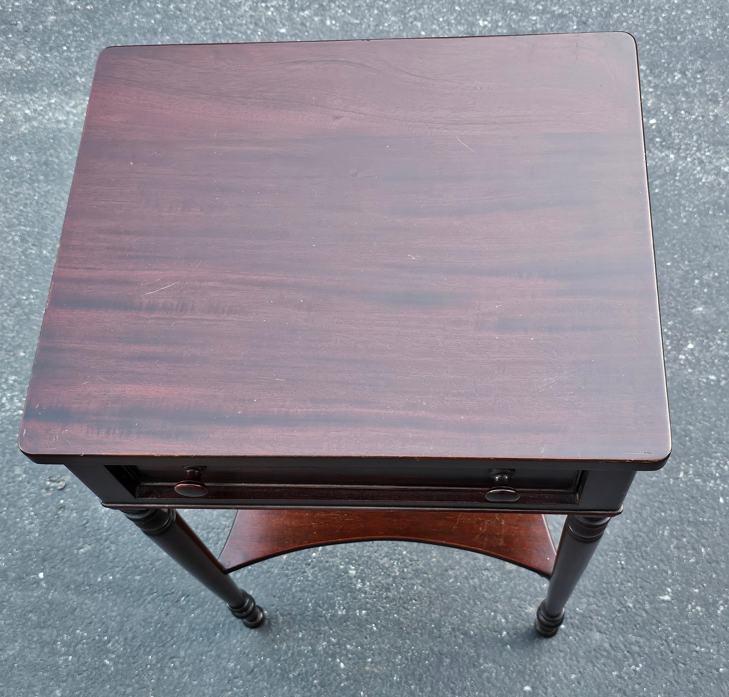 Potthast Brothers Mid Century American Federal Mahogany Handcrafted Side Table For Sale 3