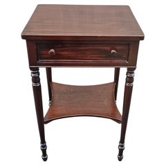 Potthast Brothers Mid Century American Federal Mahogany Handcrafted Side Table
