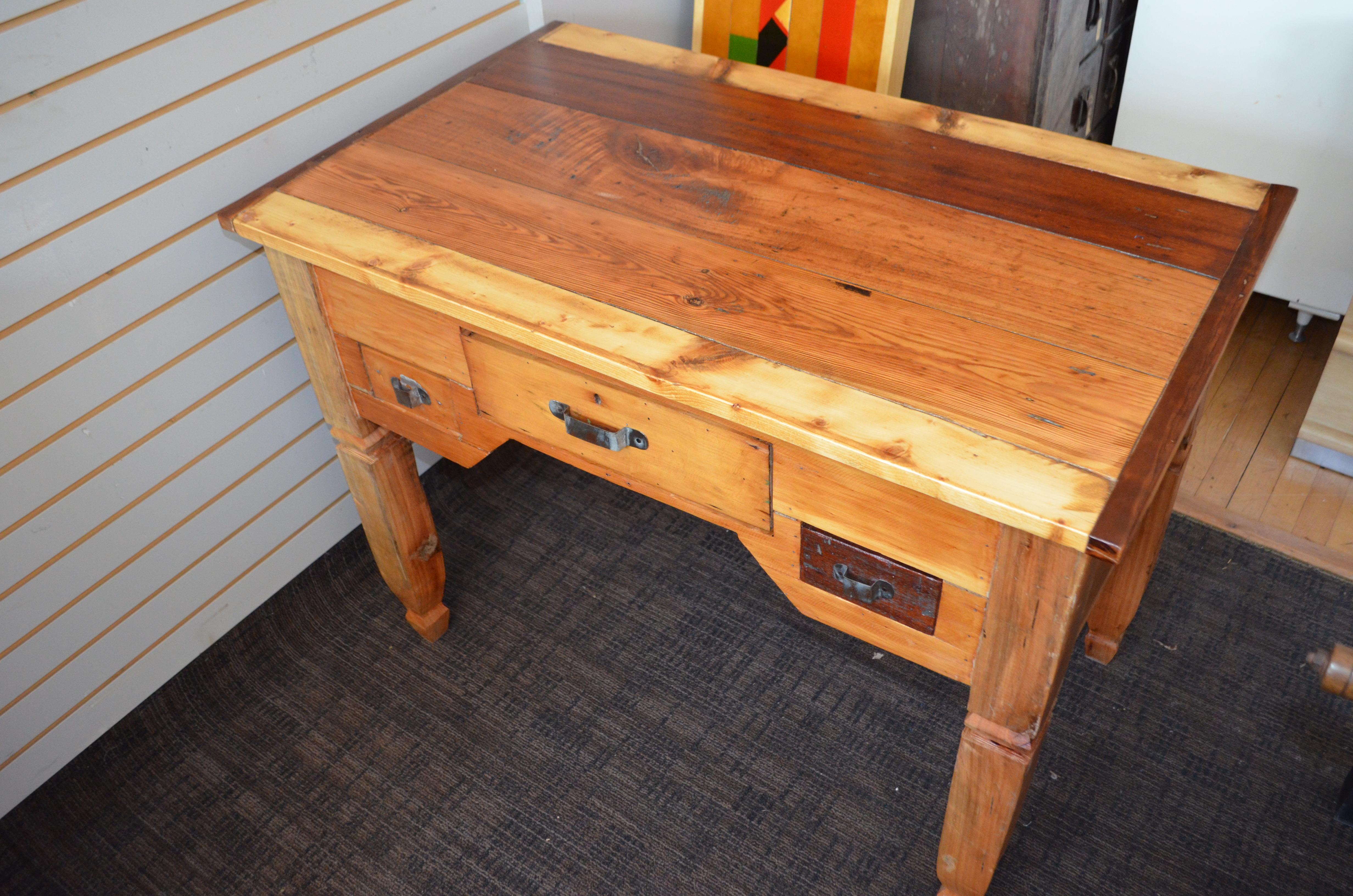 Potting Table, Hall, Host Table Handcrafted of Five Old-Growth Woods, circa 1880 12