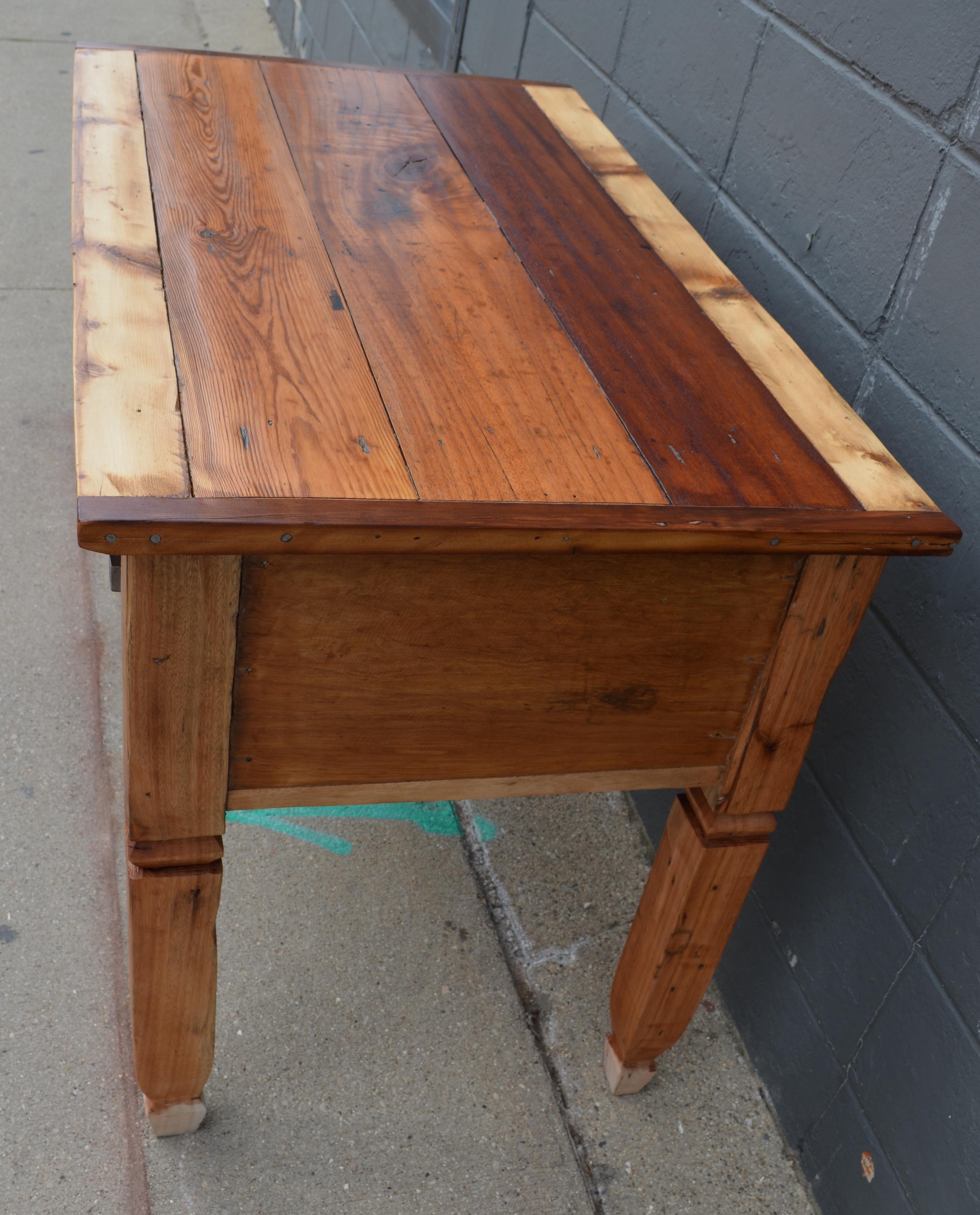 Late 19th Century Potting Table, Hall, Host Table Handcrafted of Five Old-Growth Woods, circa 1880