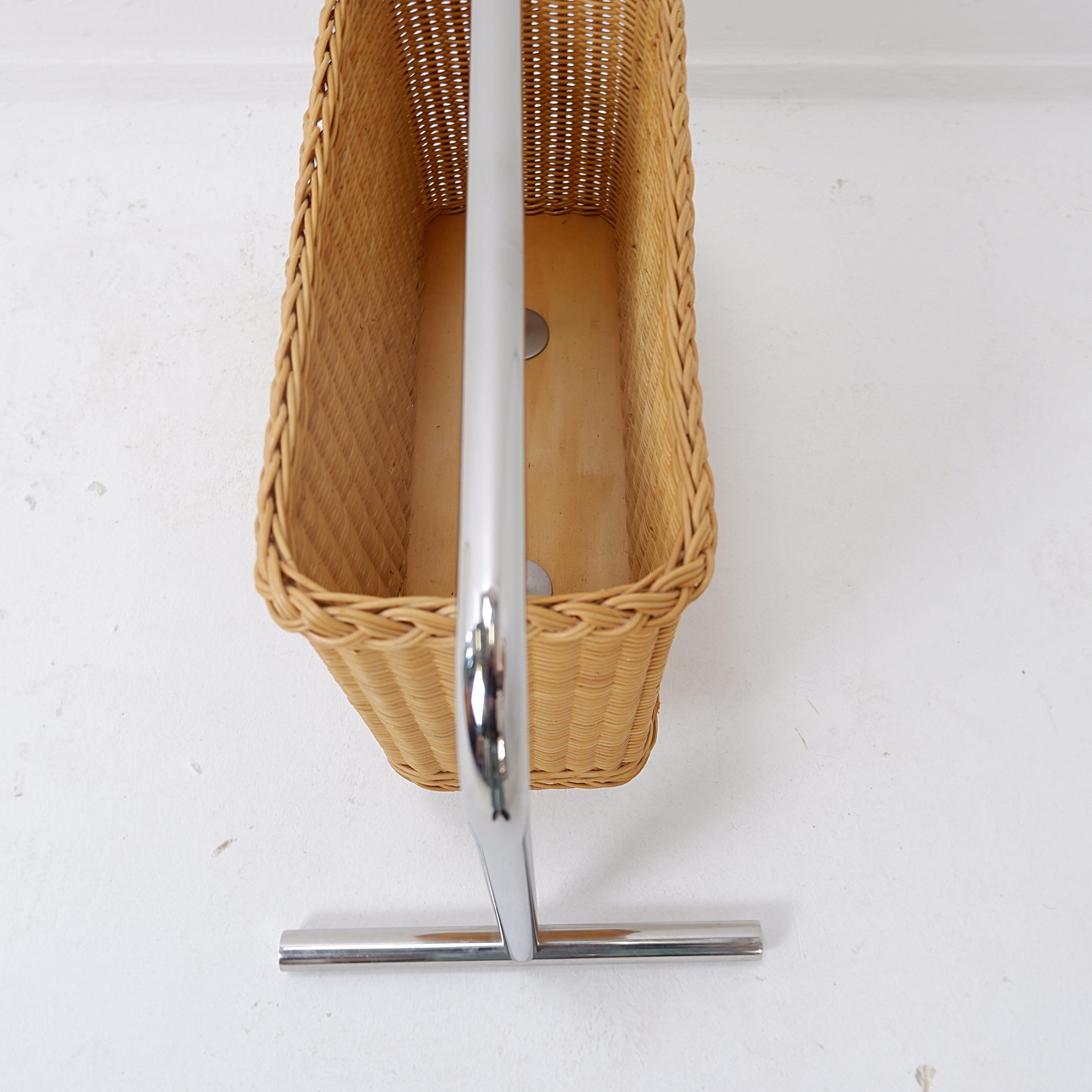 Wicker 'Potto' Magazine Holder by Andrea Branzi for Zanotta, 1980s