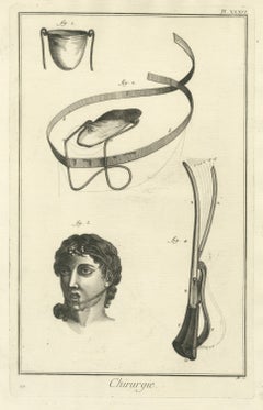 Pouch Belt and Mouth Bit, Diderot Chirurgie Plate XXXVI, circa 1772