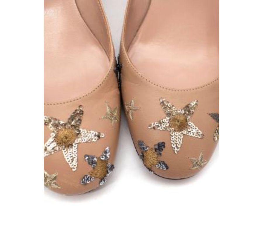 Valentino Poudre Leather Sequin Embellished Mary Jane Heeled Pumps For Sale 1