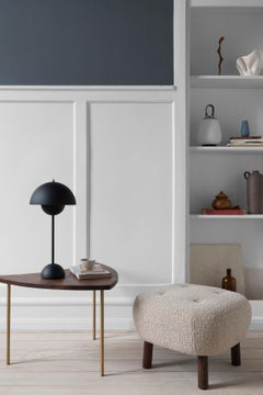 Pouf ATD 1 in Oiled Walnut and Karakorum 003 by &Tradition