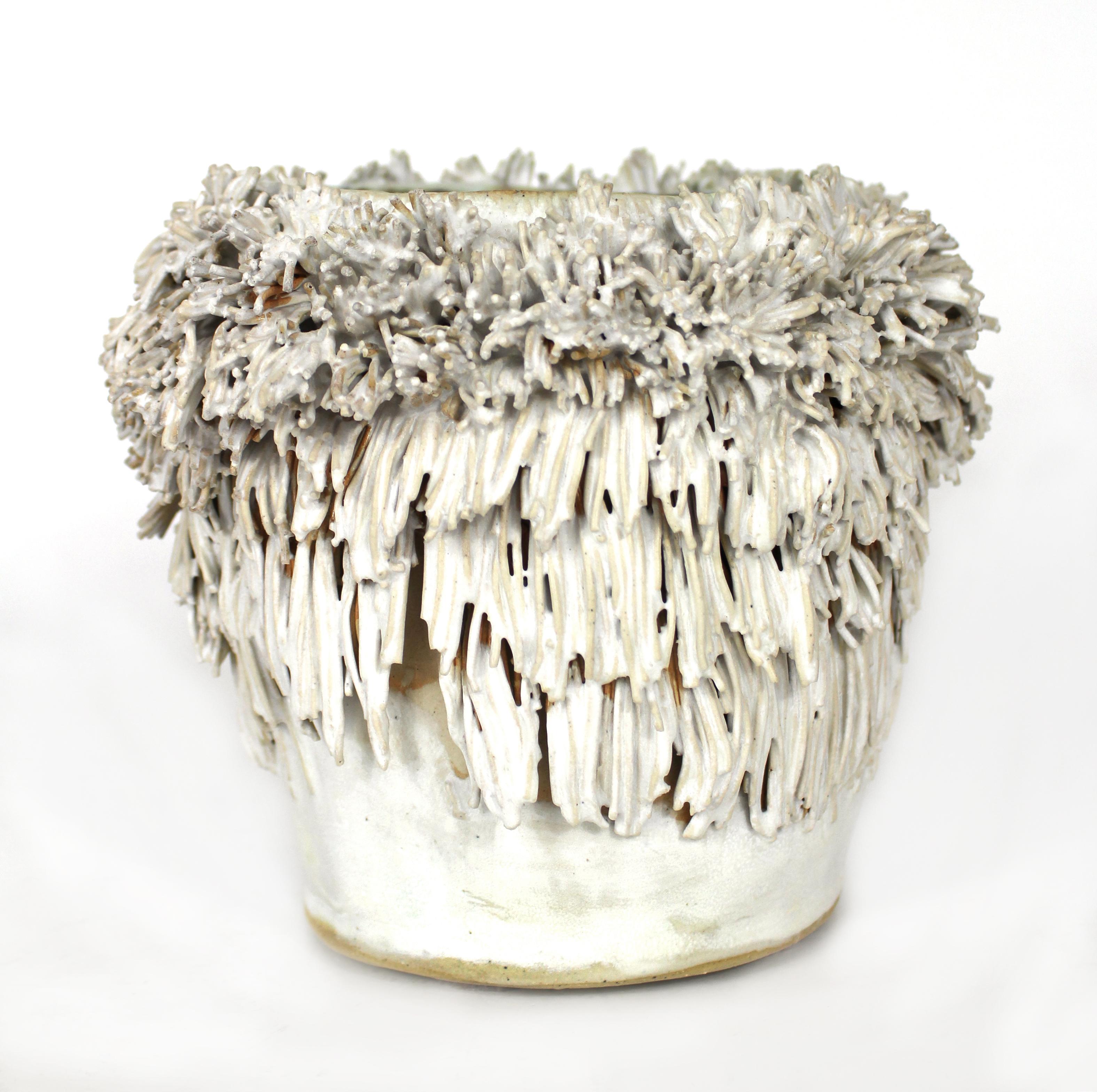XXI secolo e contemporaneo Vaso Pouf in ceramica smaltata di Trish DeMasi in vendita