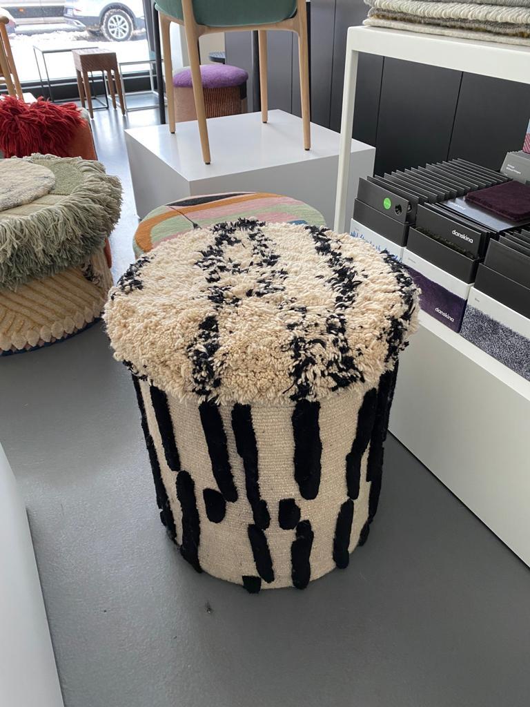 Contemporary Pouf Charaktere Cuno by Lyk Carpet For Sale