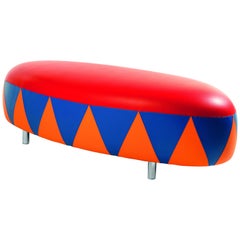 Pouf Eco-Leather Polychrome Design by Anna Gili Milan pouf made in Italy