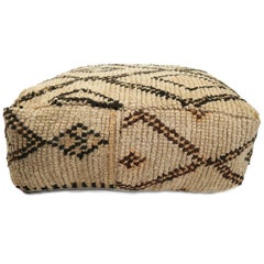 Pouf from Morocco Natural Floor Cushion Moroccan Ottoman