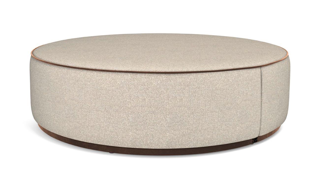 Other Pouf in Wood Structure Plinth and Structure Covered in Fabric Customizable For Sale