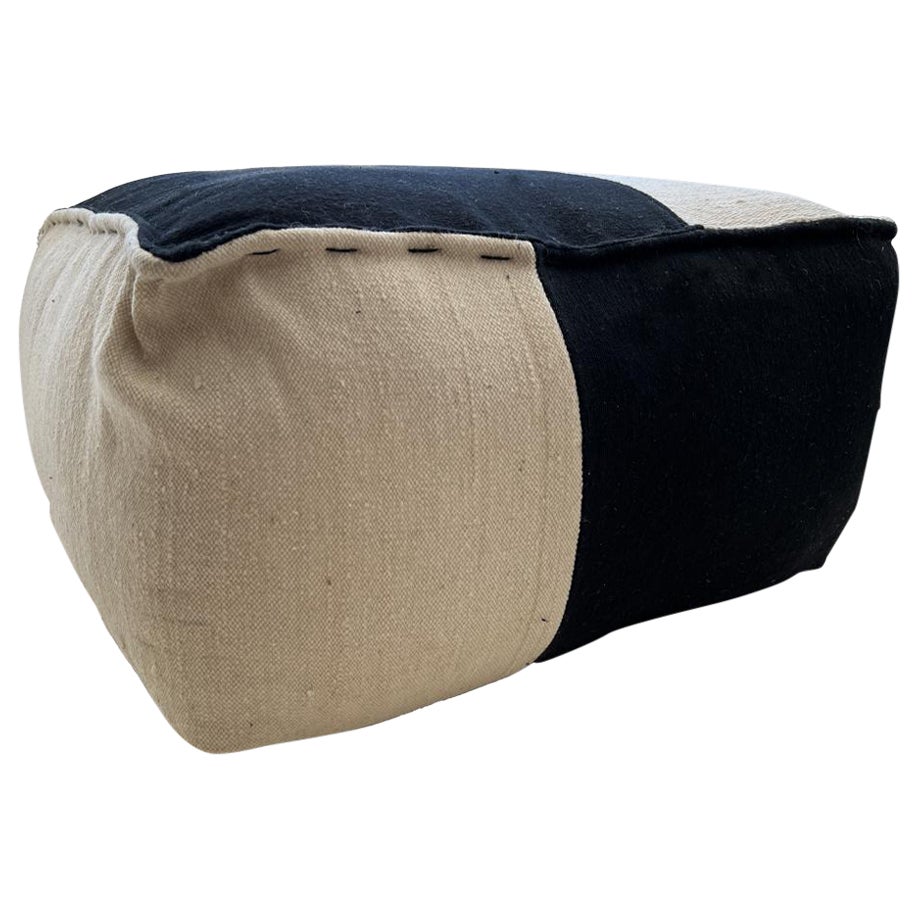 Grand pouf carré indien