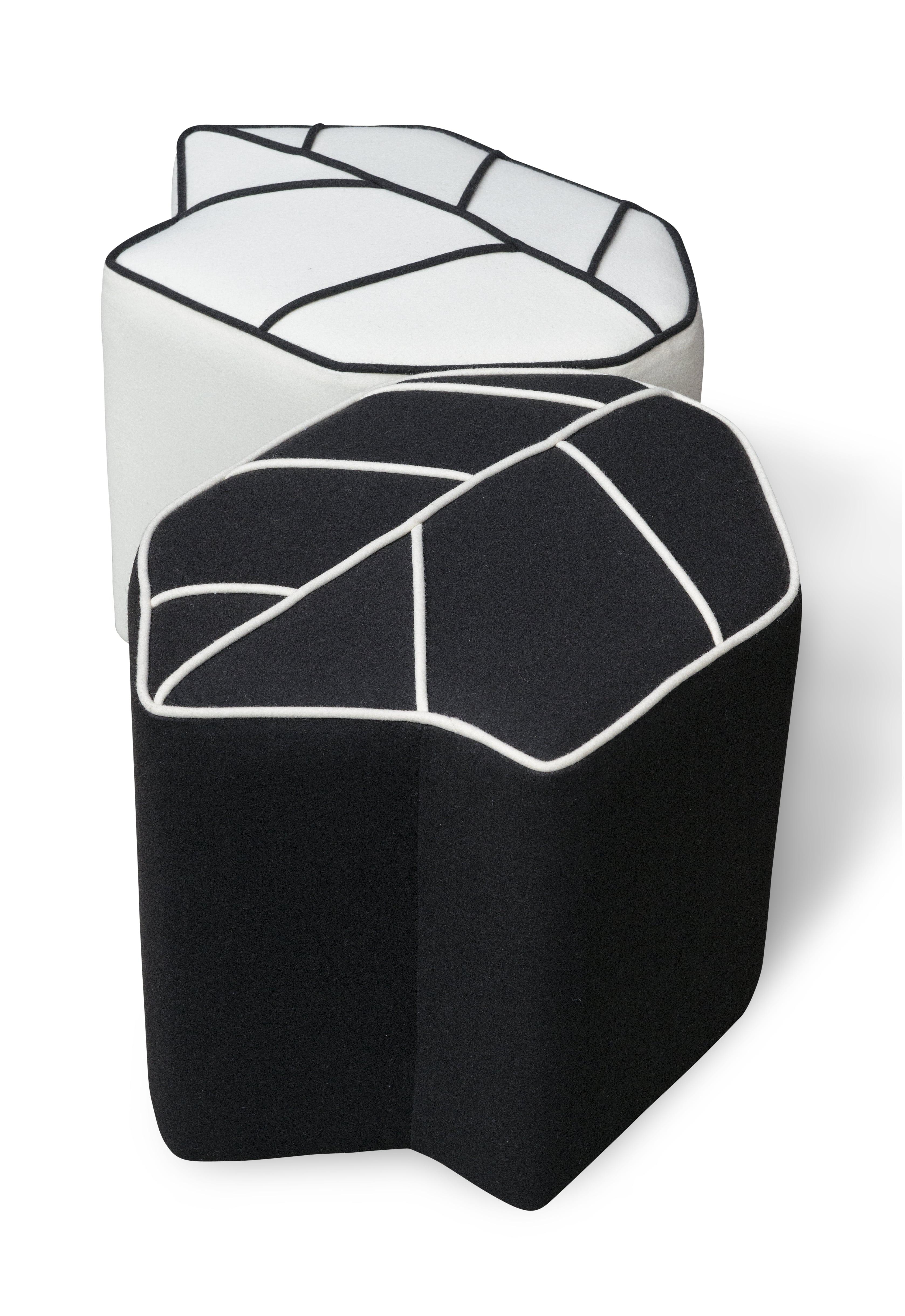 Dutch Pouf Leaf Seat by design by nico, upholstered in Kvadrat Wool fabric For Sale