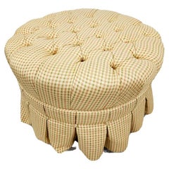 Retro Pouf Ottoman Footstool Tufted " Coco " by Ethan Allen