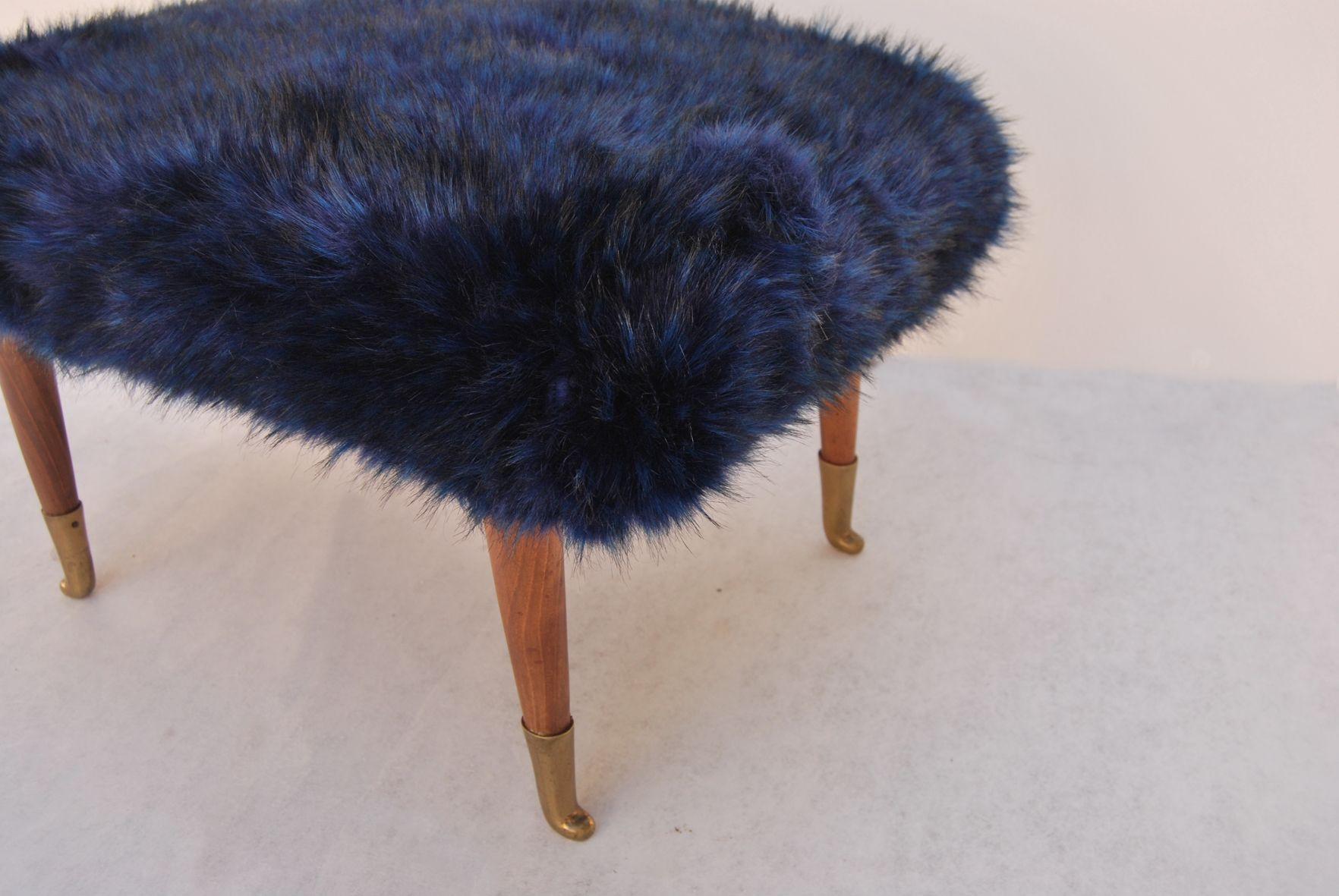 Mid-Century Modern Footstool pouf Year 1940  For Sale