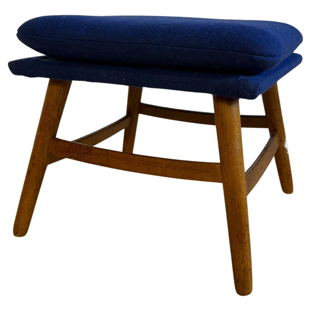 Dänischer Pouf / Fußhocker mit Kissen aus der Mitte des Jahrhunderts - 1960s