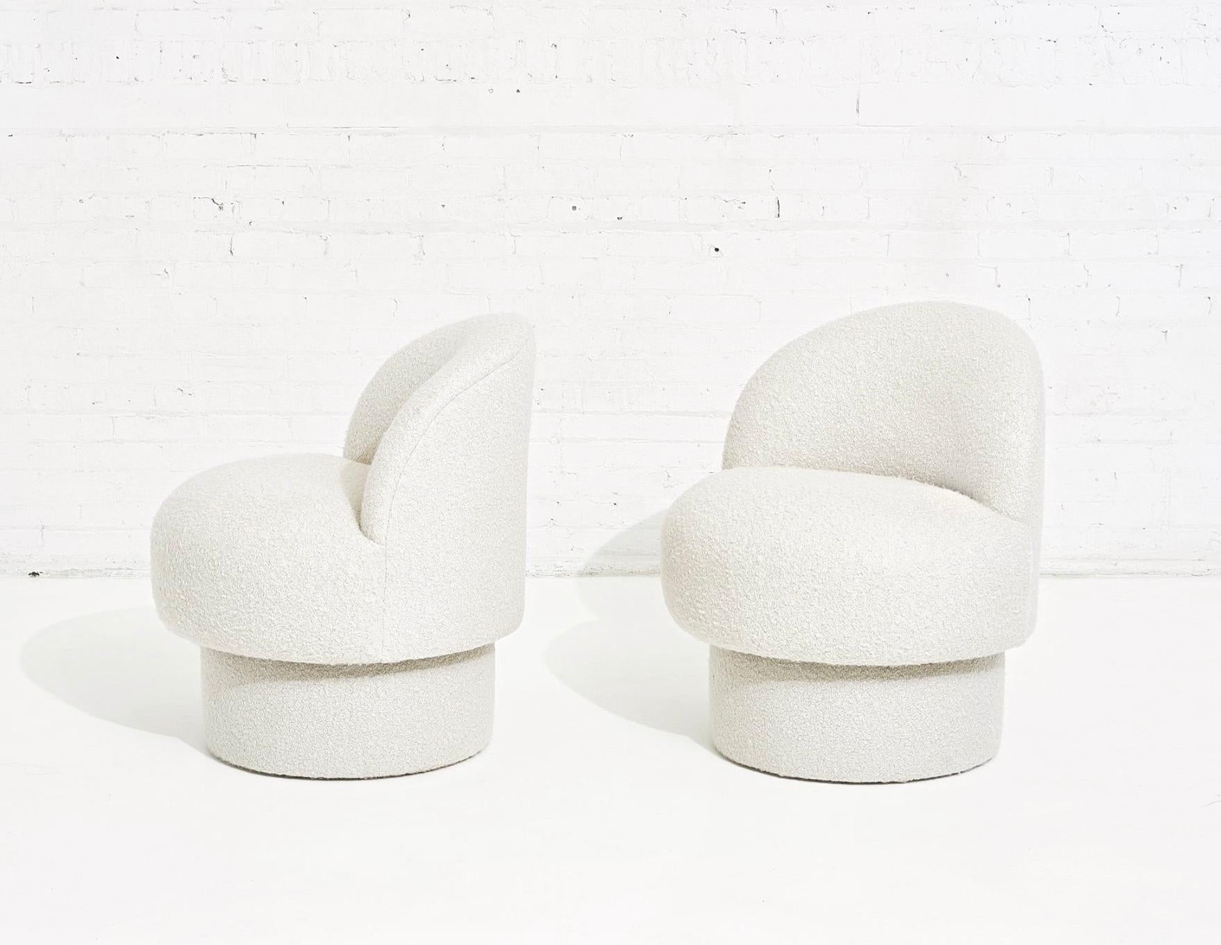 modern boucle chair