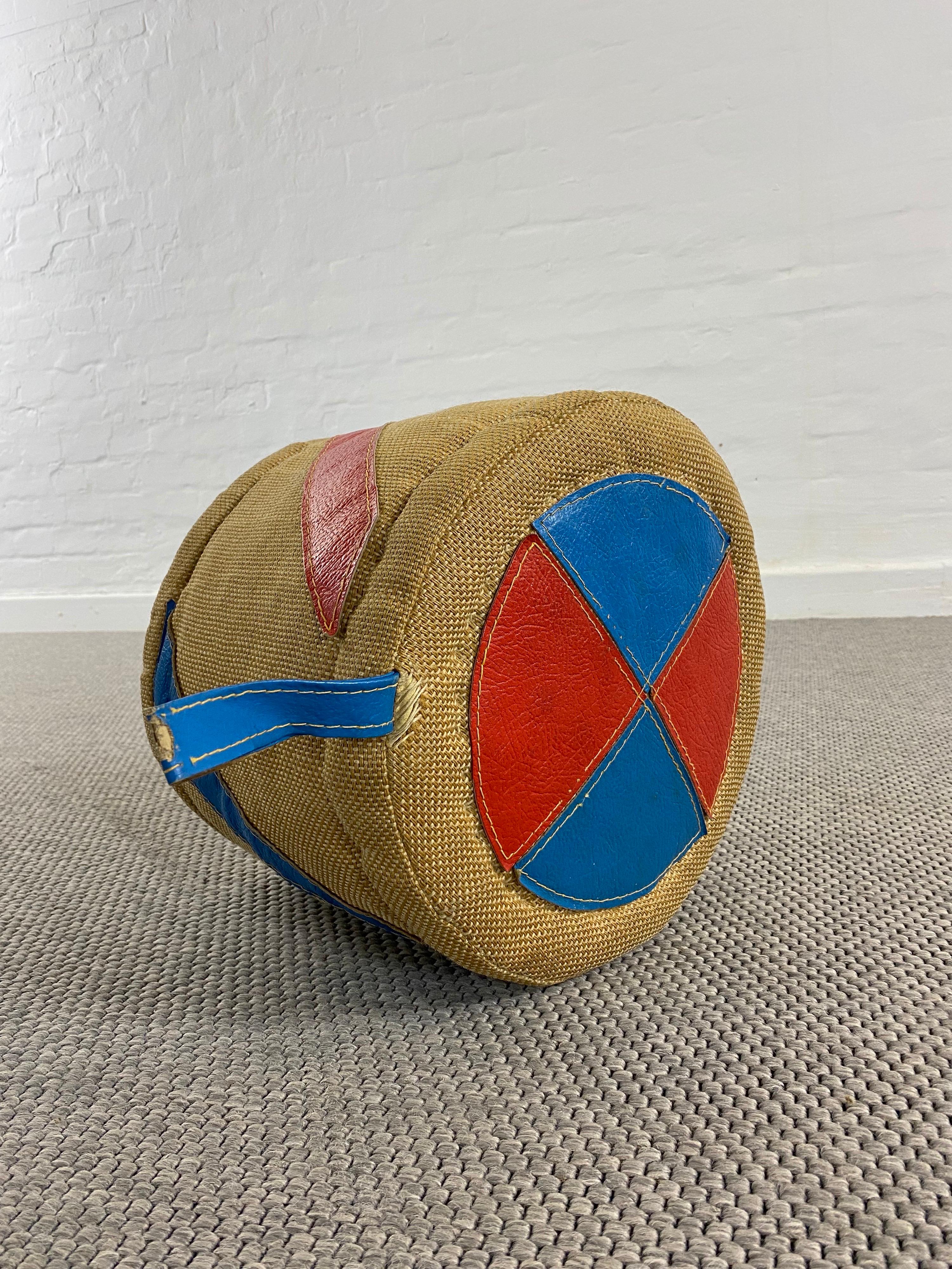 Pouf, Therapeutic Toy in Jute, Material by Renate Müller, Germany, GDR For Sale 1