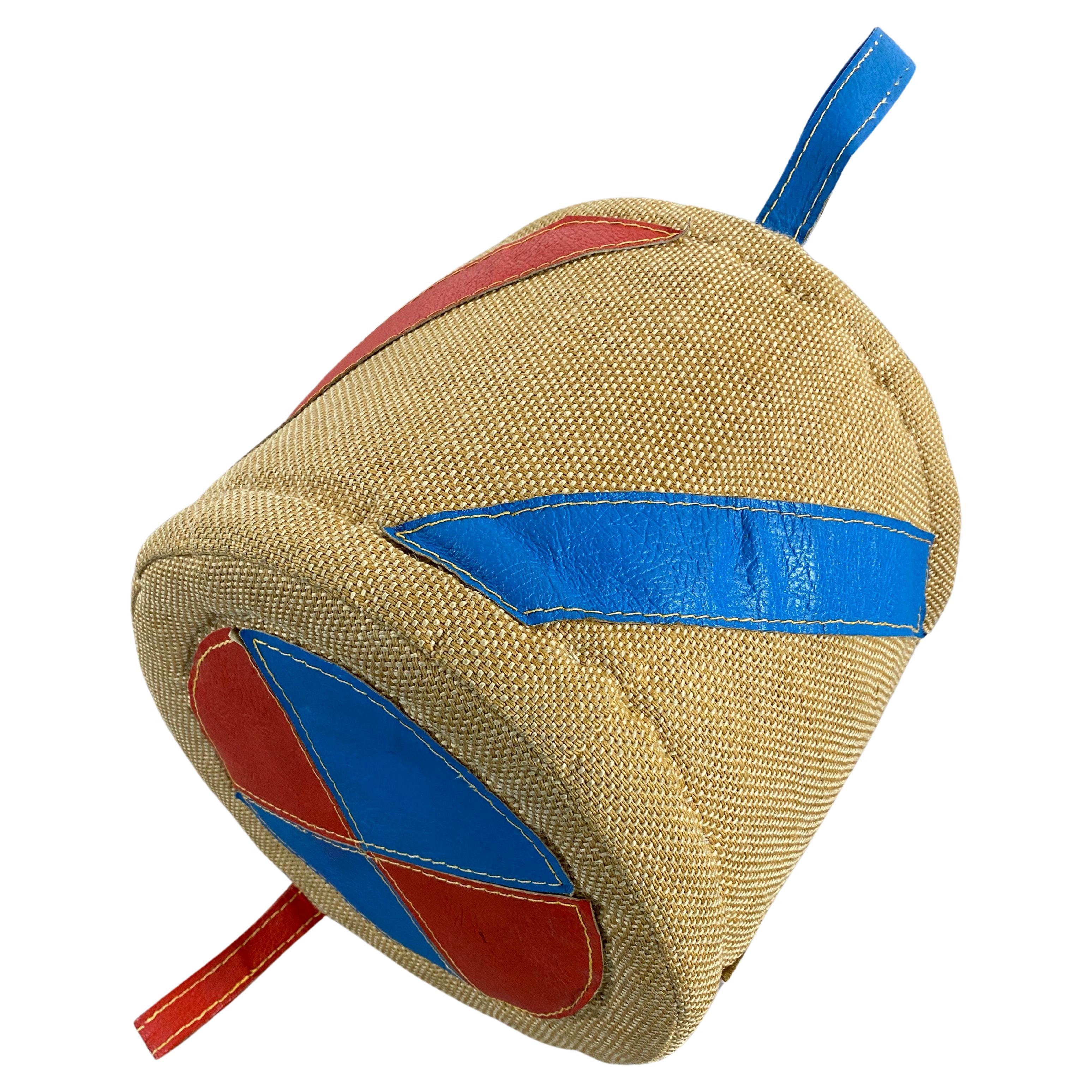 Pouf, Therapeutic Toy in Jute, Material by Renate Müller, Germany, GDR