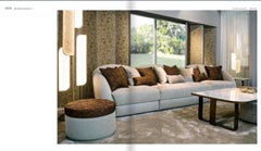 Pouf avec cadre en bois massif et cadre  Bois tapissé de tissu ou de cuir