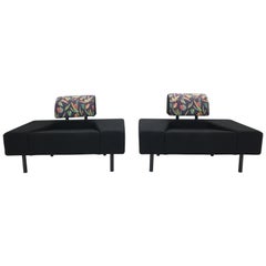 Pouffe Garni Set of 2 Lounge Chairs by Rob Eckhardt For Pastoe 1986 Dutch Design