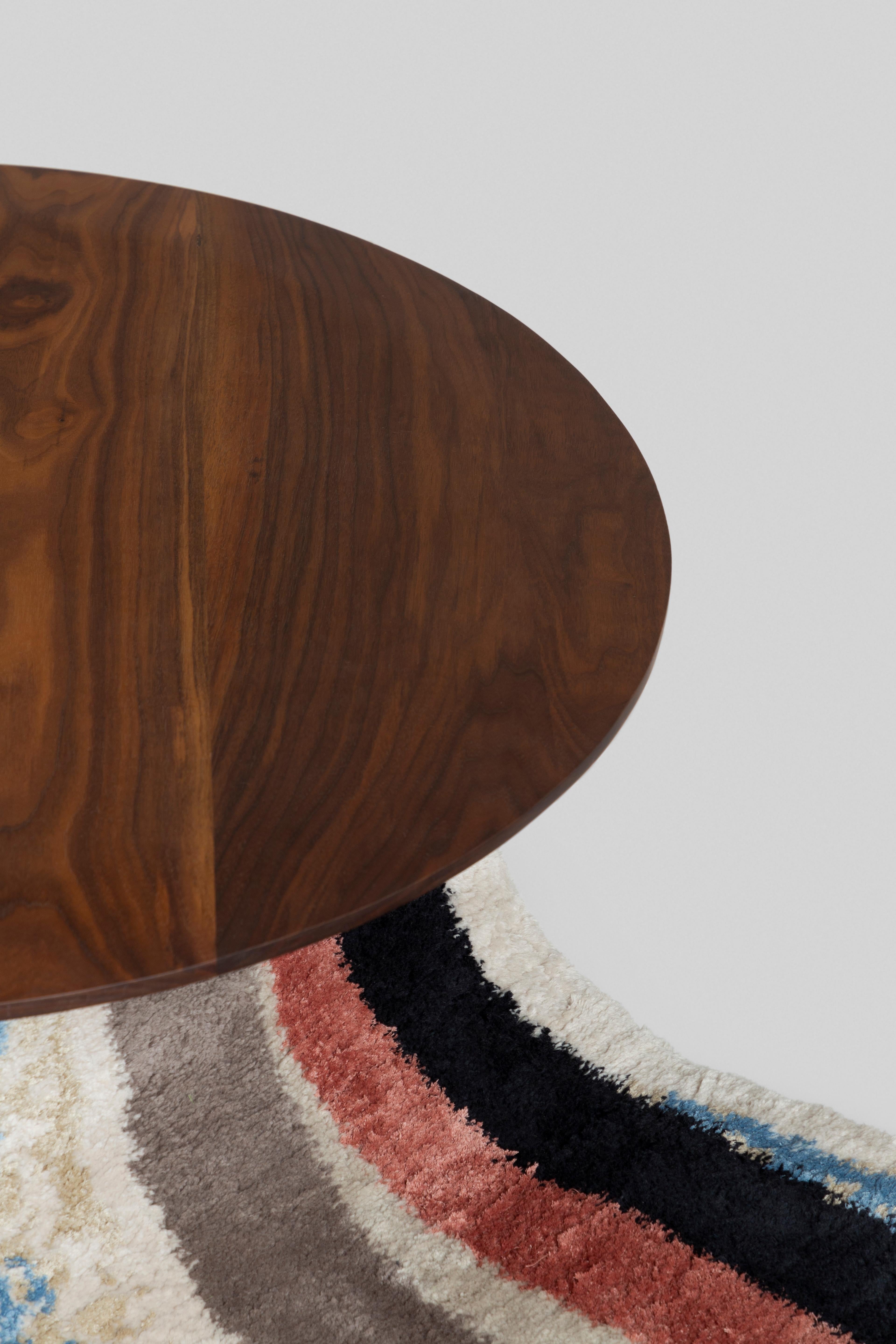Woodwork Contemporary Walnut Coffee Table Rug by José María Balmaceda and ADHOC For Sale