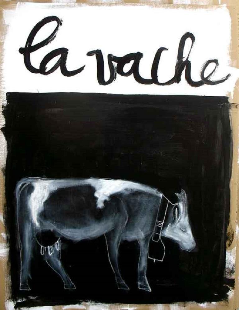 Pouke Halpern Animal Painting - La Vache (framed)
