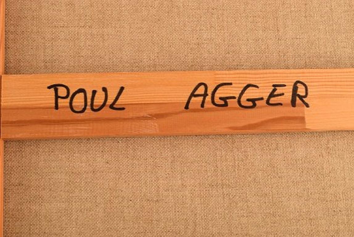 Fine XX secolo Poul Agger, Olio su tela, 