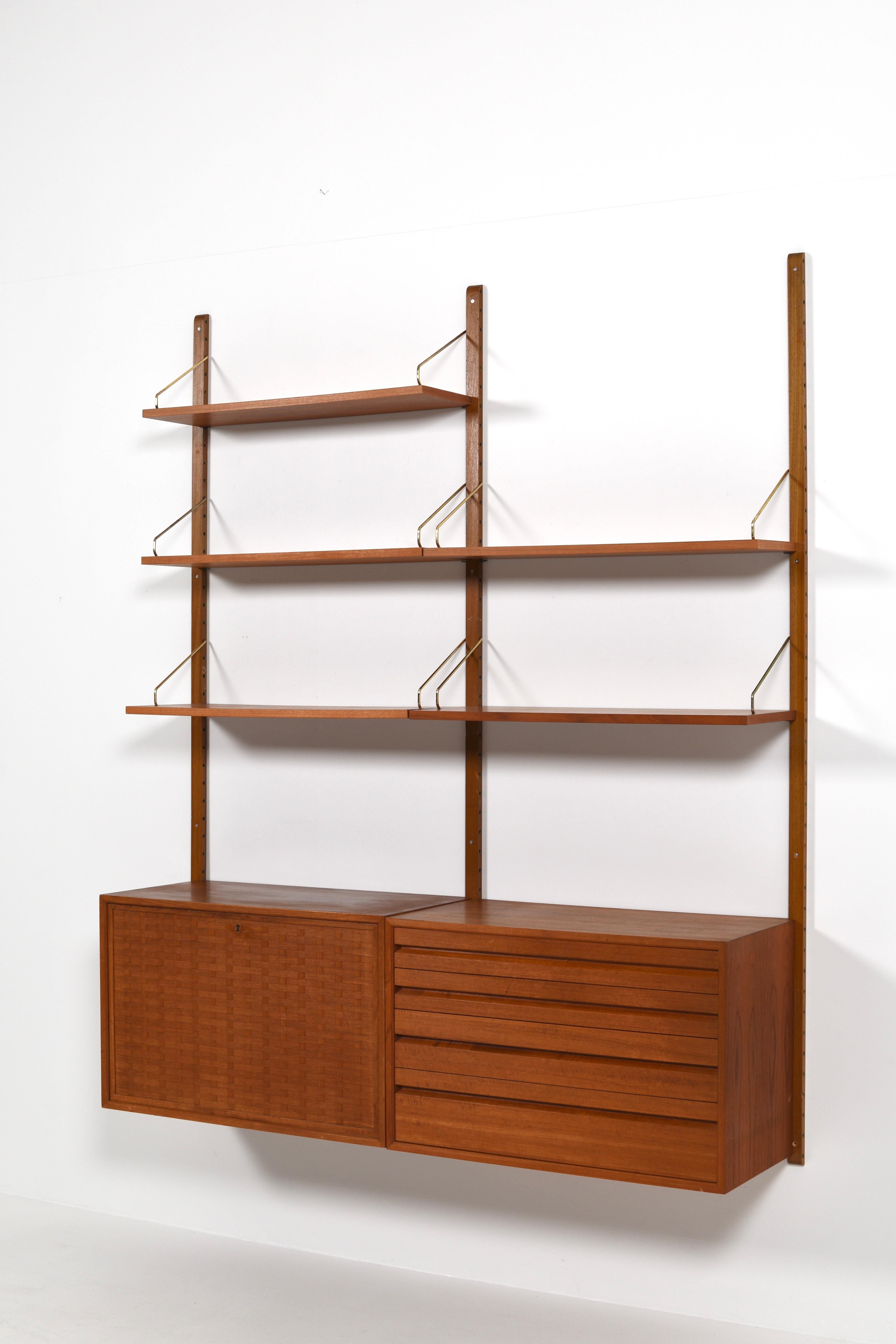 Mid-20th Century Poul Cadovius, Teak Royal System, Scandinavian Midcentury, Denmark 1960s For Sale