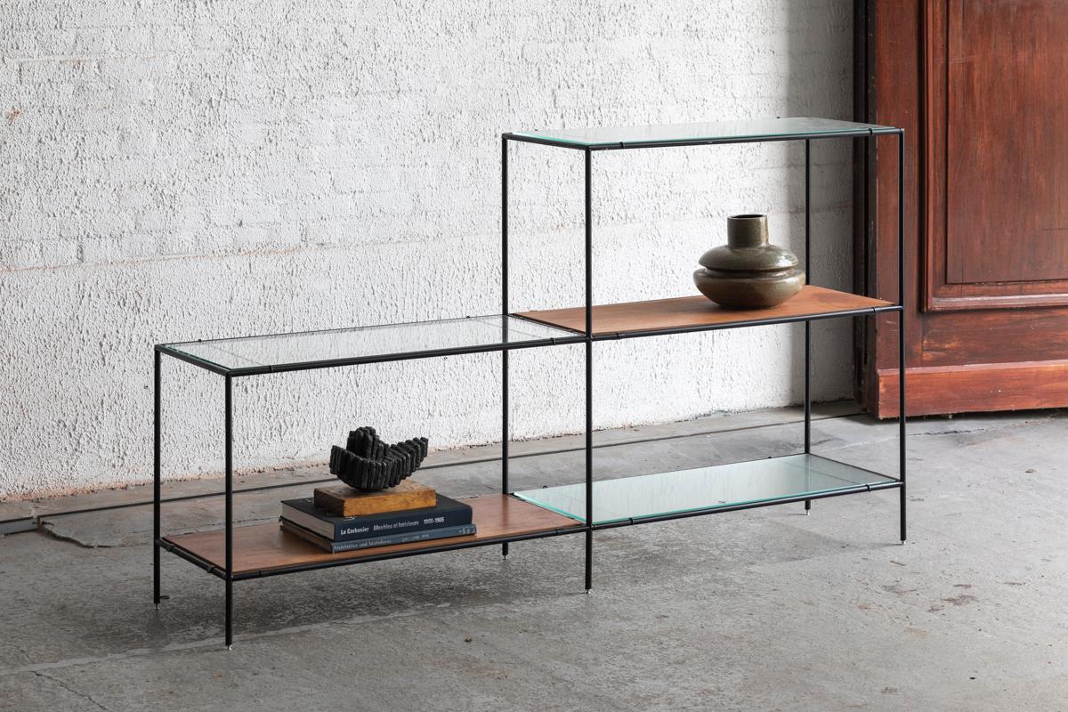 Mid-Century Modern Poul Cadovius 2-Piece Abstracta Shelving Unit, Denmark, 1960s For Sale