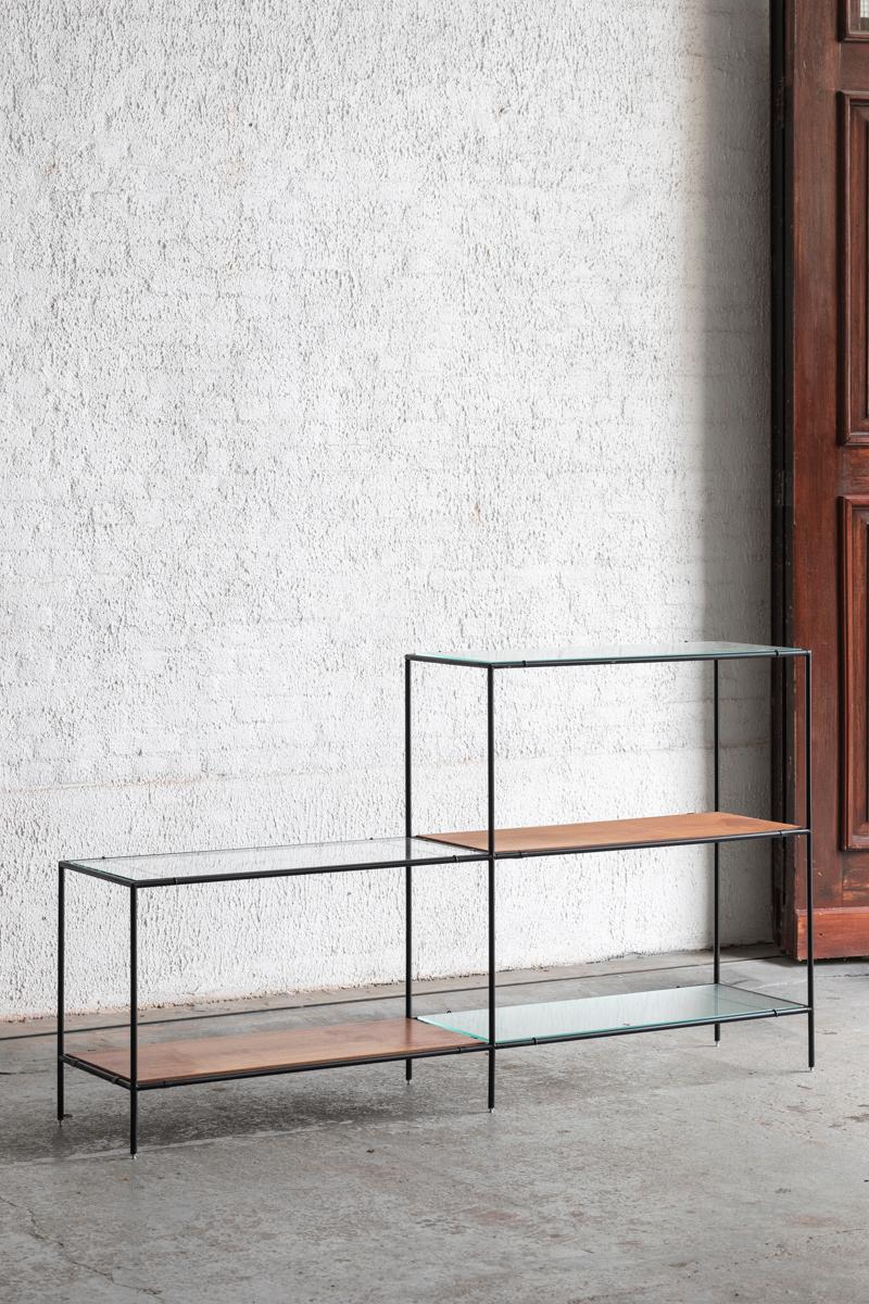 Lacquered Poul Cadovius 2-Piece Abstracta Shelving Unit, Denmark, 1960s For Sale