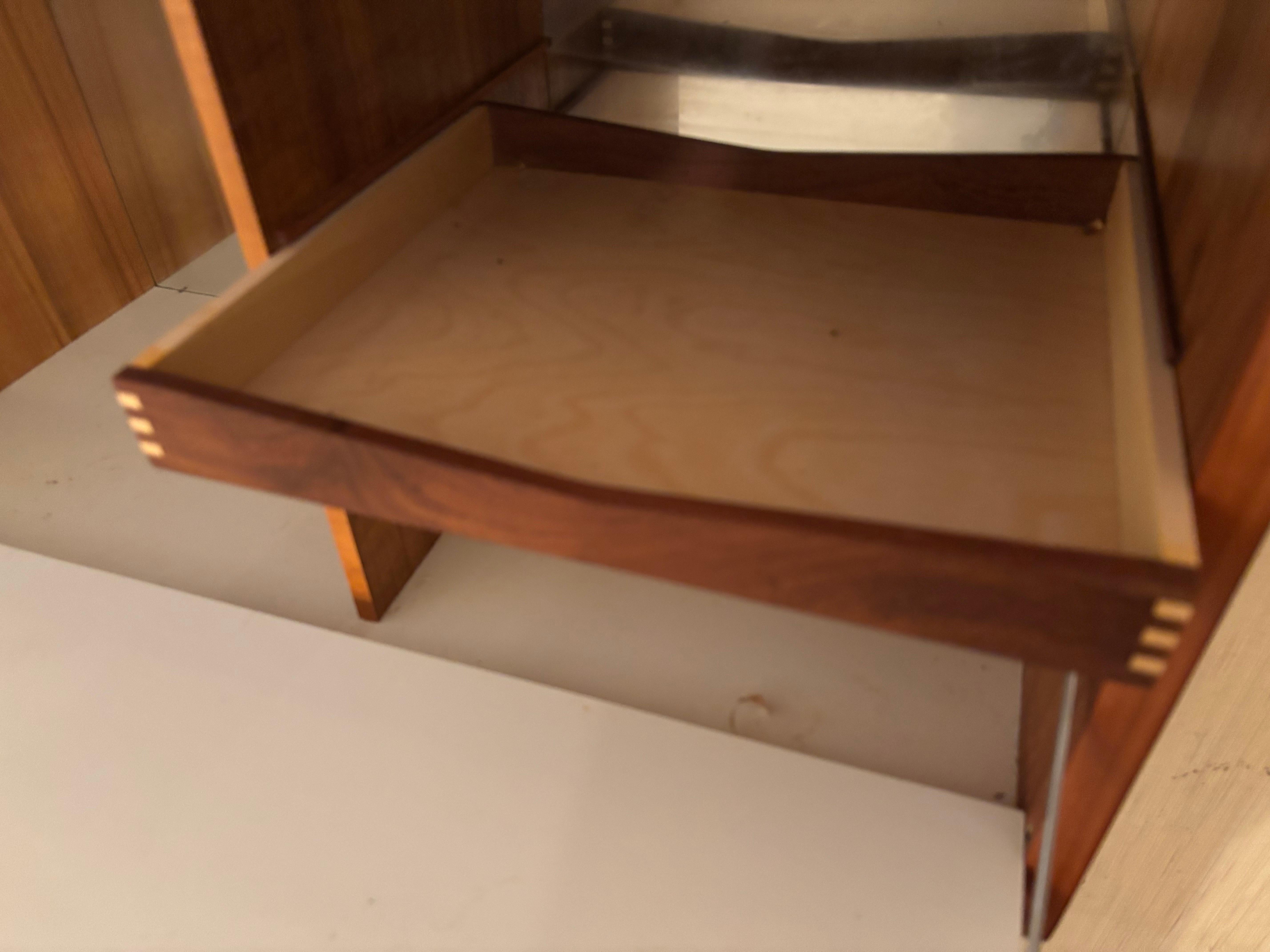Mid-20th Century Poul Cadovius 3 Bay Teak Wall Unit with Rare Light! For Sale