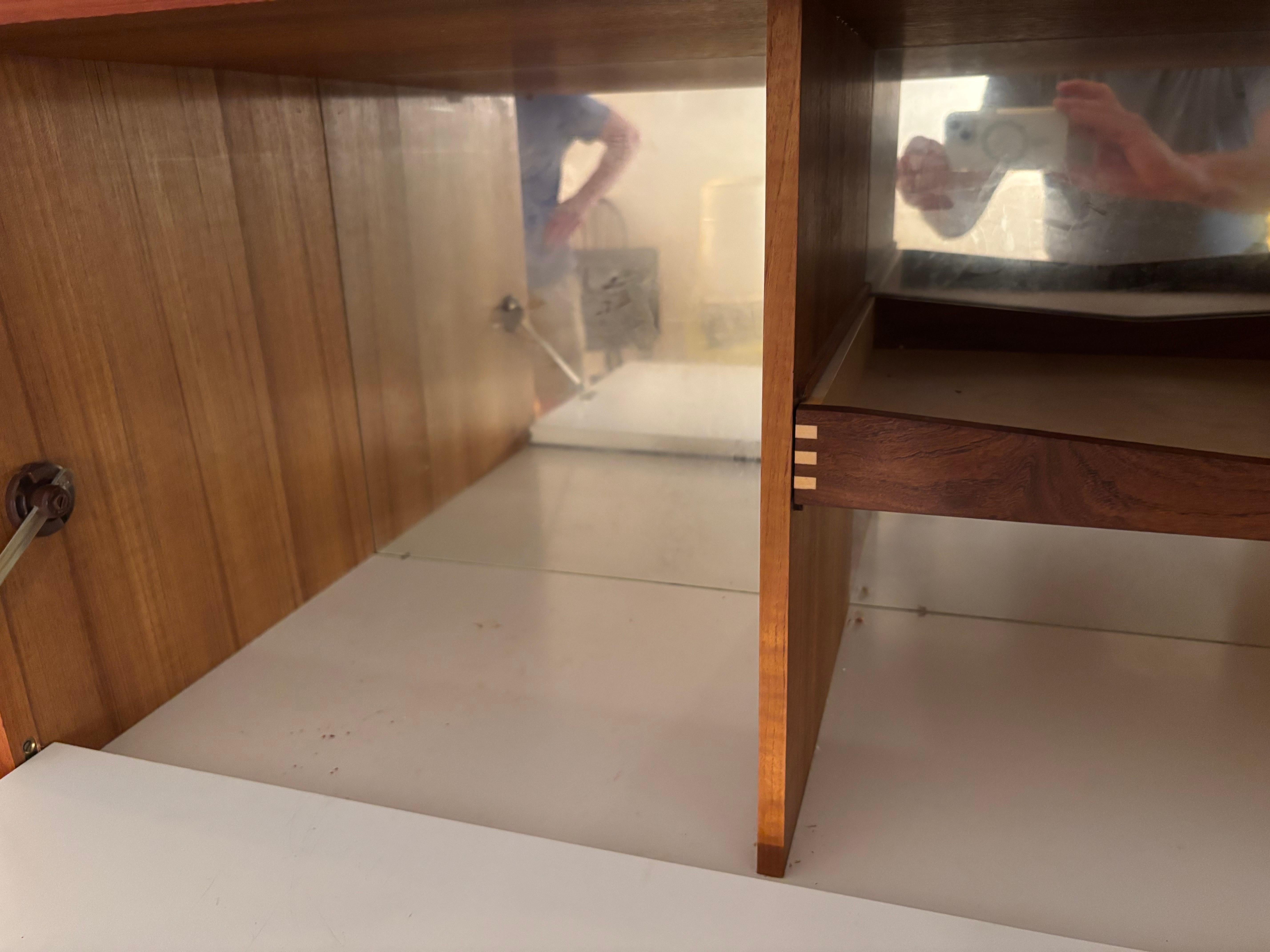 Poul Cadovius 3 Bay Teak Wall Unit with Rare Light! For Sale 2