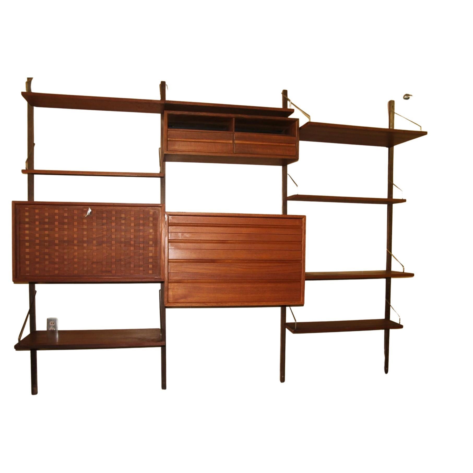 Poul Cadovius 3 Bay Wall Unit