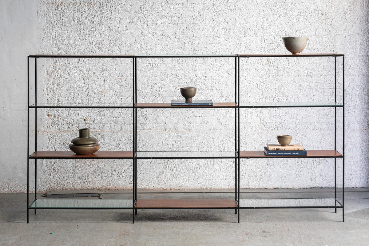 Minimalist Poul Cadovius 3-Piece Shelving System 'Abstracta', Denmark, 1960s For Sale