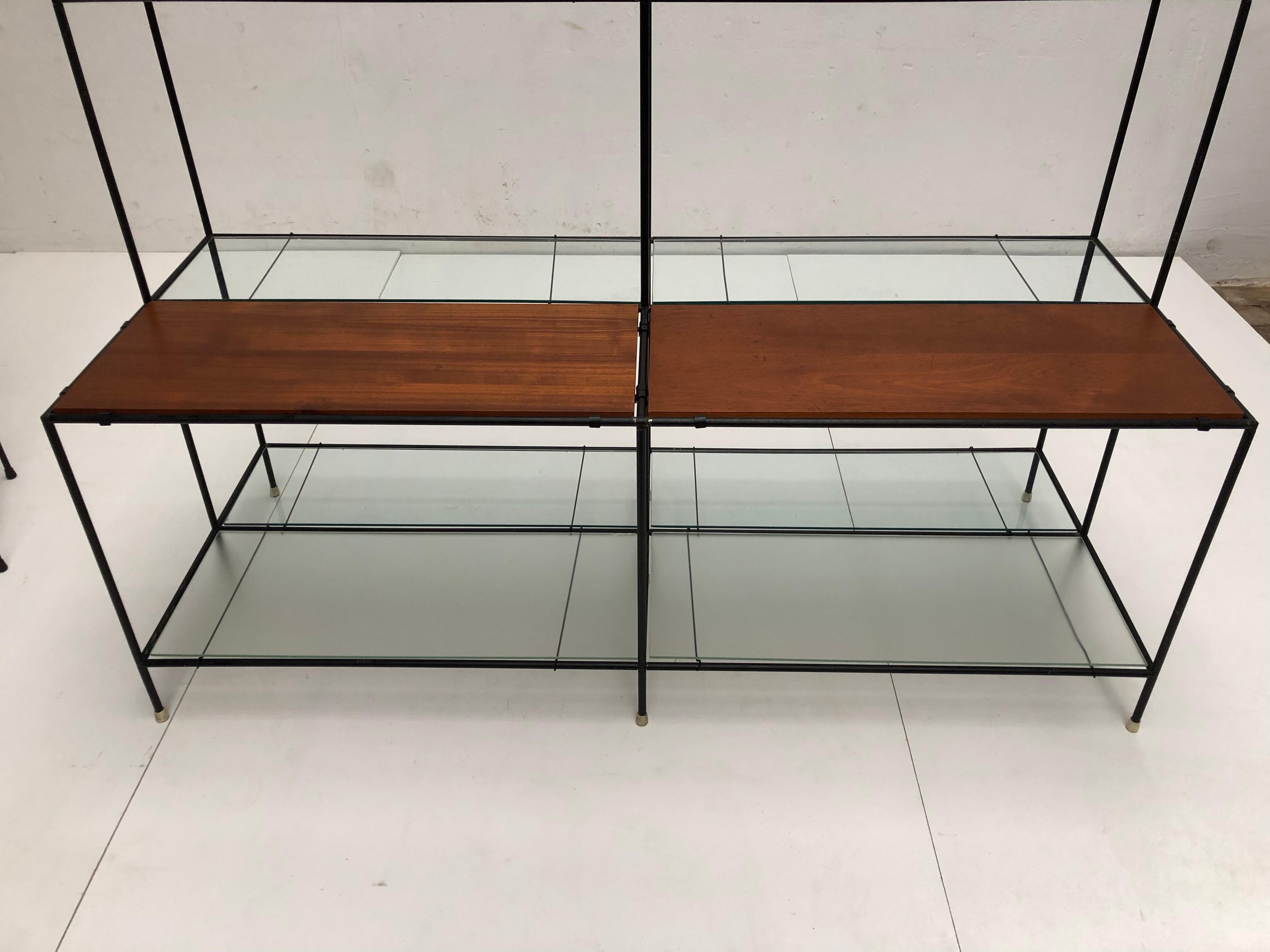 Poul Cadovius 'Abstracta' Metal, Teak, Glass Modular Display Unit, Denmark 1960 In Good Condition For Sale In bergen op zoom, NL