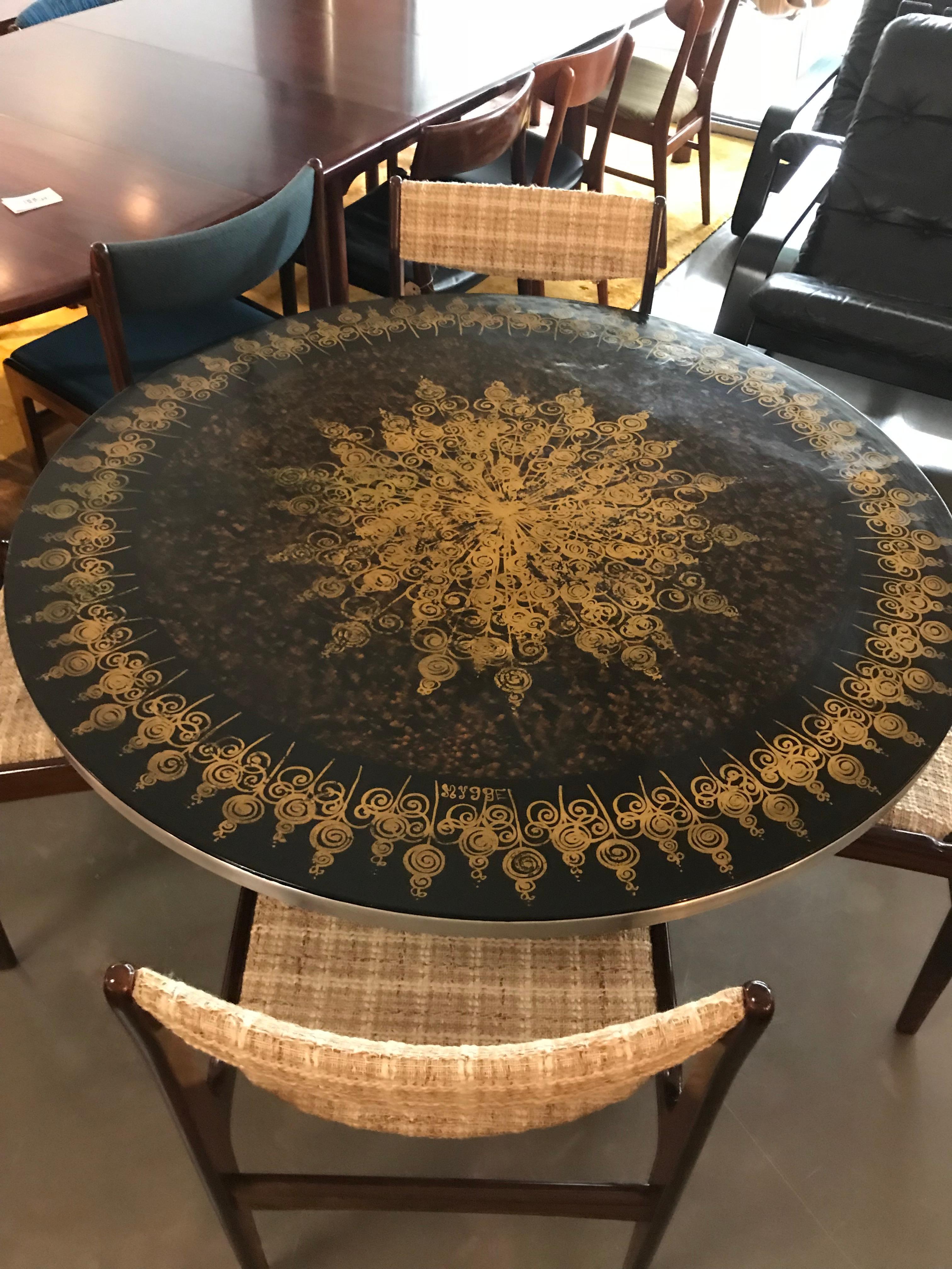 Poul Cadovius and Susanne Fjeldsøe, 'Mygge' Round Dining Table, 1960s In Excellent Condition In Porto, PT