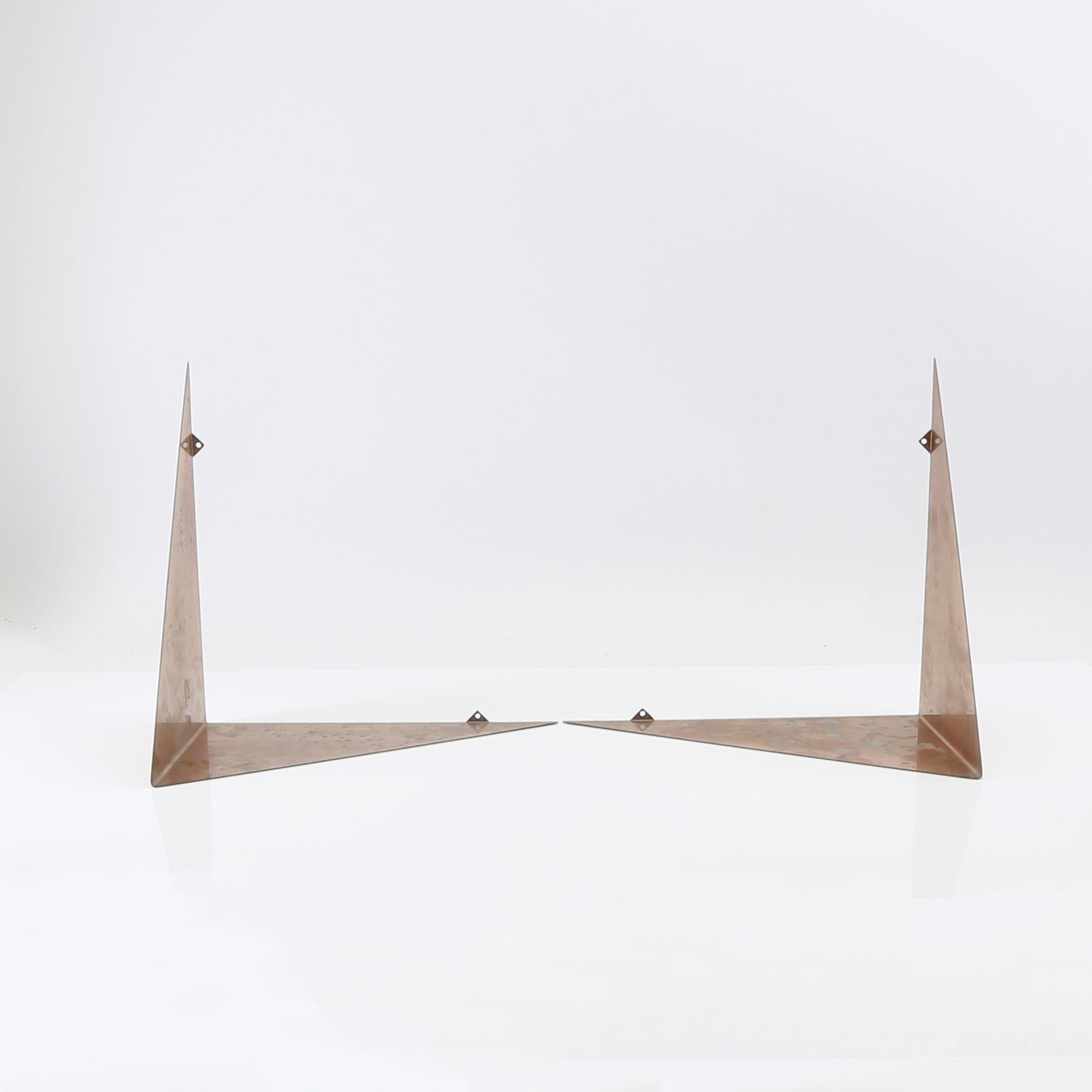 Danish Poul Cadovius Butterfly shelves set of 6 Copper Denmark 1960 For Sale