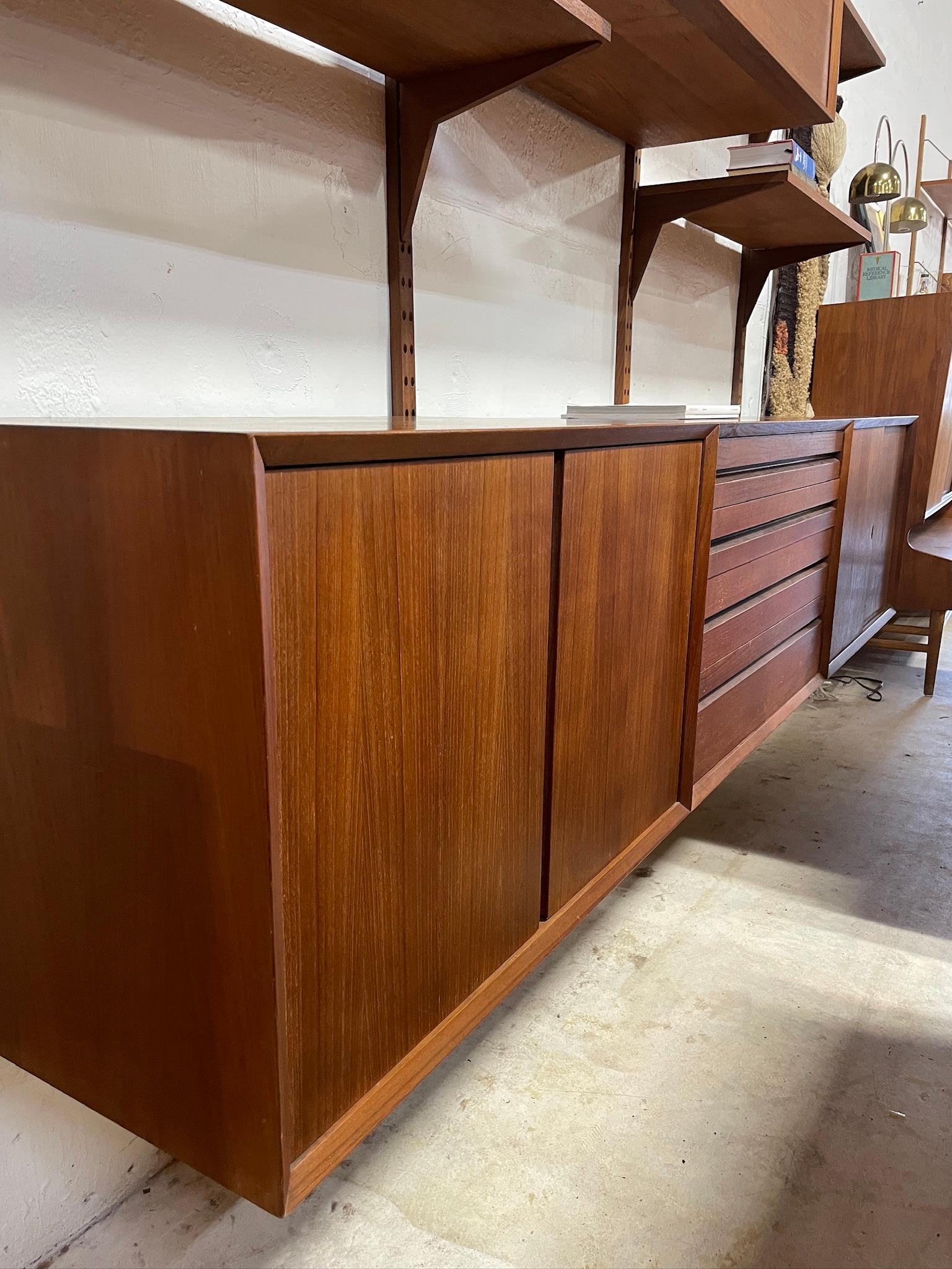 20ième siècle Poul Cadovius Cado Danish Modern Shelf System Wall Unit en vente