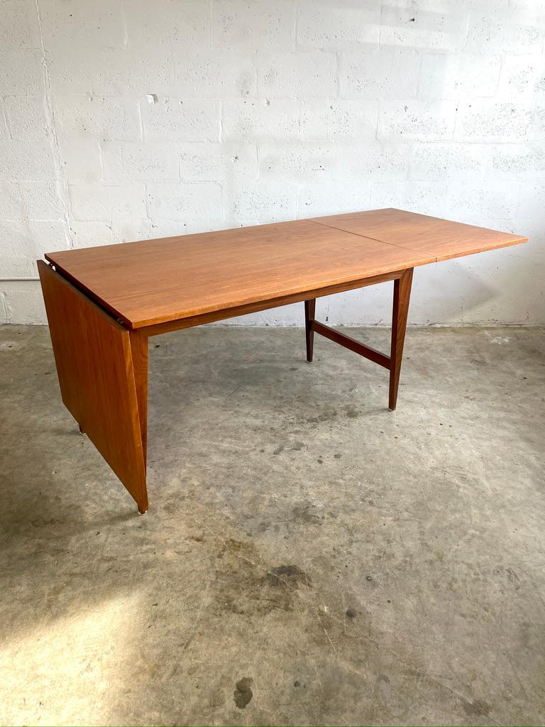 Mid-Century Modern Poul Cadovius Cado Danish Modern Teak Dining Table Drop Leaf For Sale