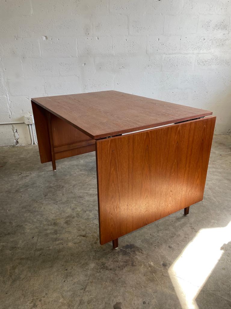 20th Century Poul Cadovius Cado Danish Modern Teak Dining Table Drop Leaf For Sale