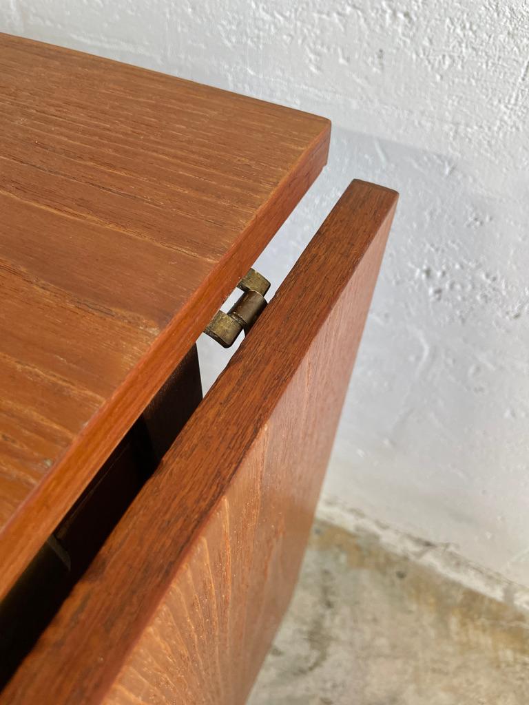 Wood Poul Cadovius Cado Danish Modern Teak Dining Table Drop Leaf For Sale