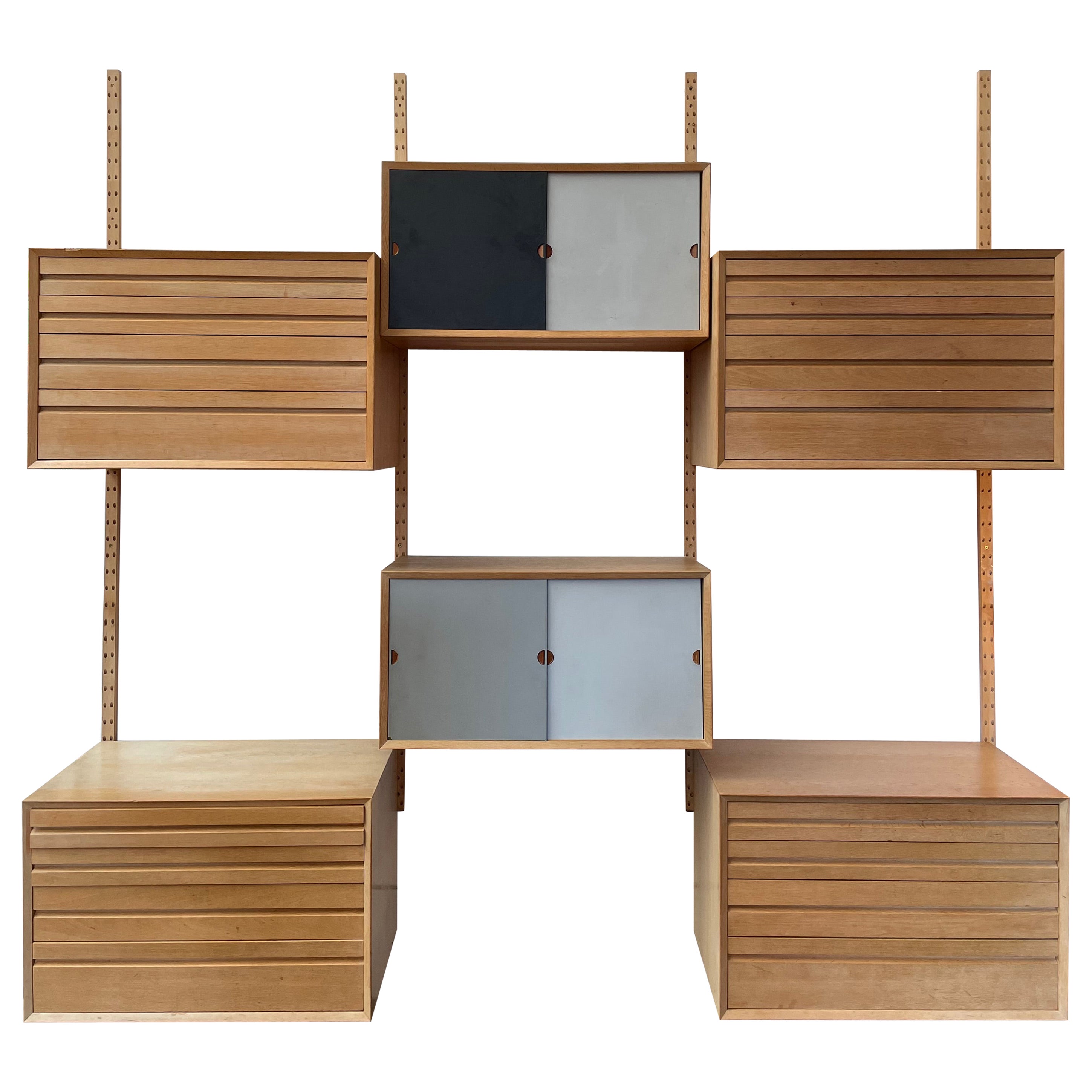 Schwebender Wandschrank „Cado“ aus dänischer Eiche von Poul Cadovius